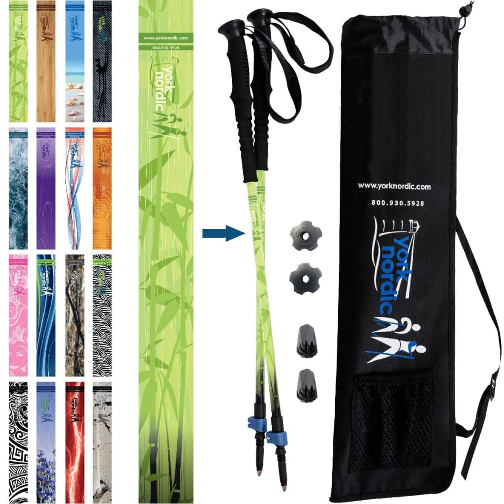 Official Casual Trek Hiking & Walking Poles - Hiking/Trekking Grip w-flip locks, detachable feet and travel bag - pair - For Heights up to 6’2” - Image 30