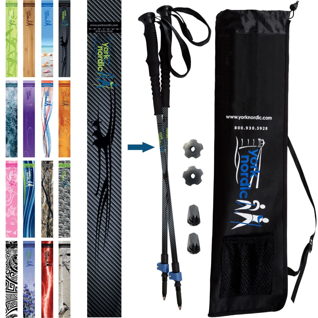Official Casual Trek Hiking & Walking Poles - Hiking/Trekking Grip w-flip locks, detachable feet and travel bag - pair - For Heights up to 6’2” - Image 34