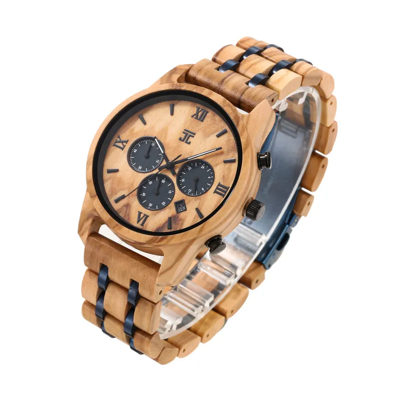 Oliver Men's Watch | Olive Wood Chronograph - Image 2