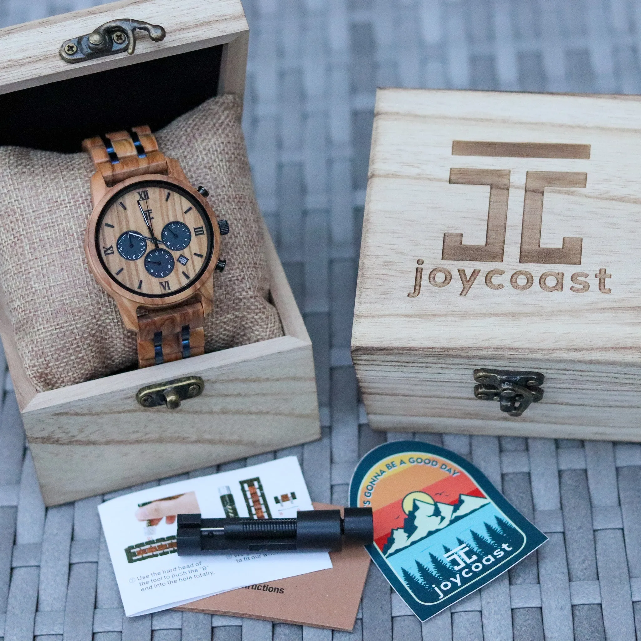 Oliver Men's Watch | Olive Wood Chronograph - Image 3