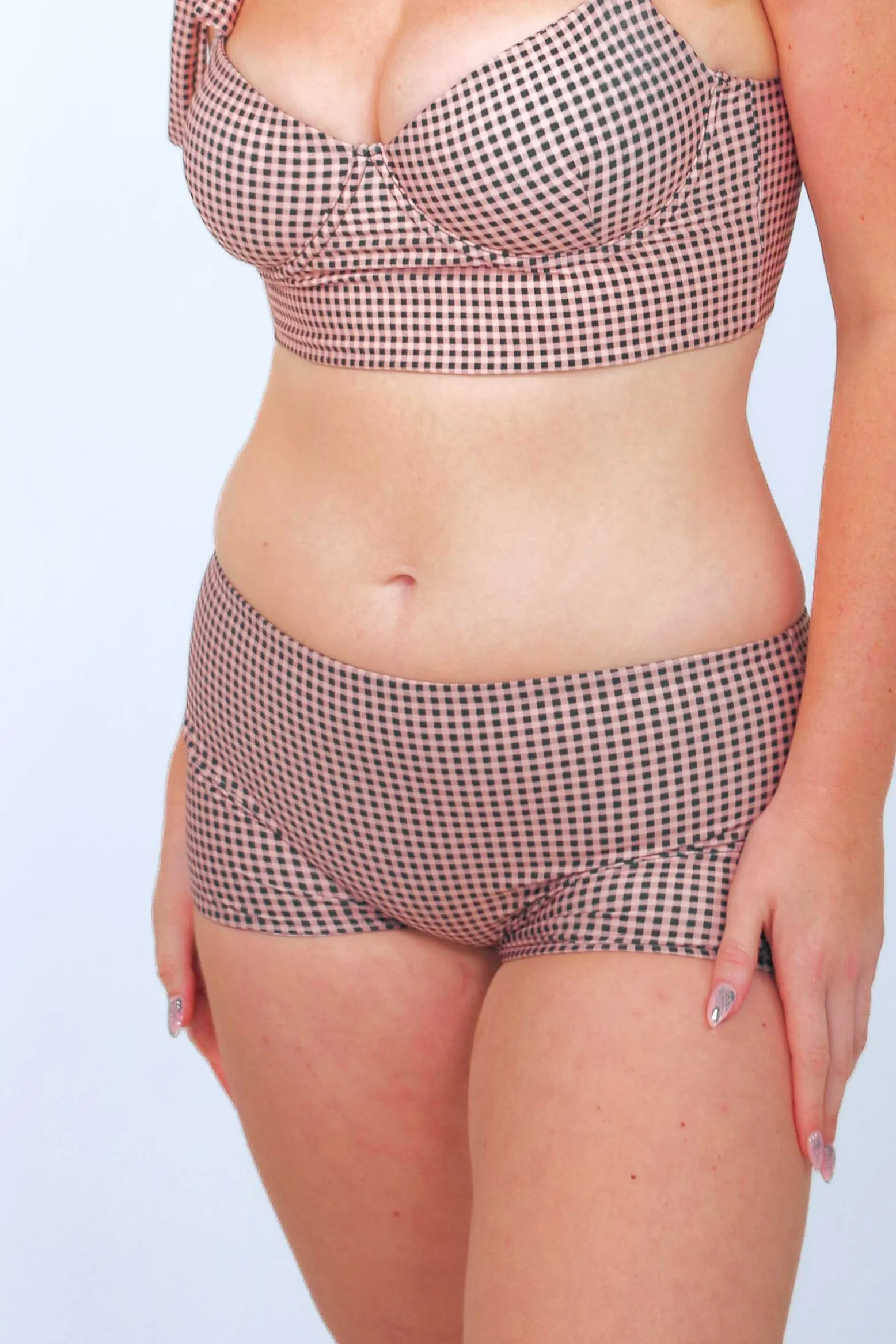 Olivia Swim Shorts, Gingham Print - Image 2