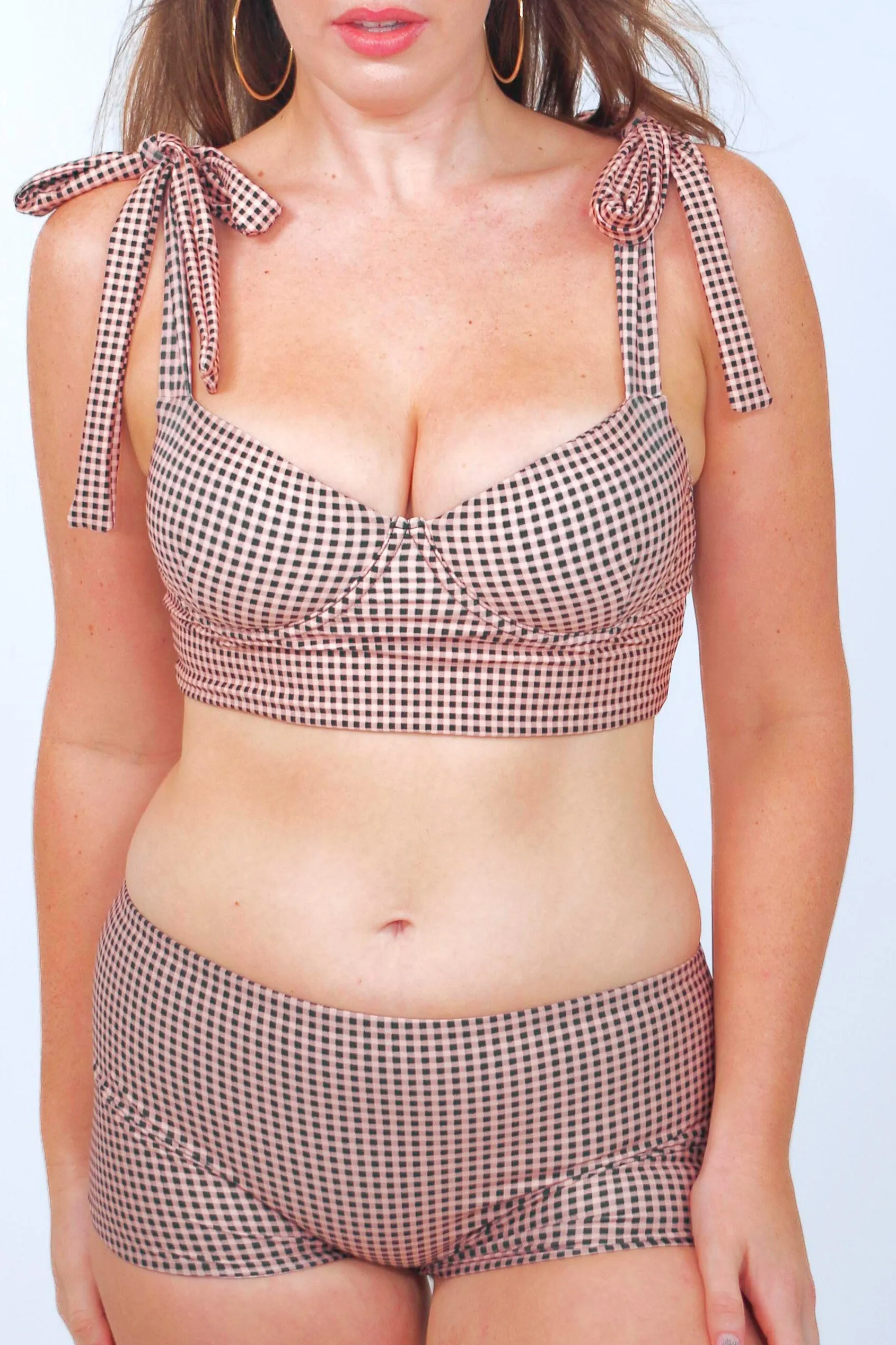 Olivia Swim Shorts, Gingham Print - Image 3