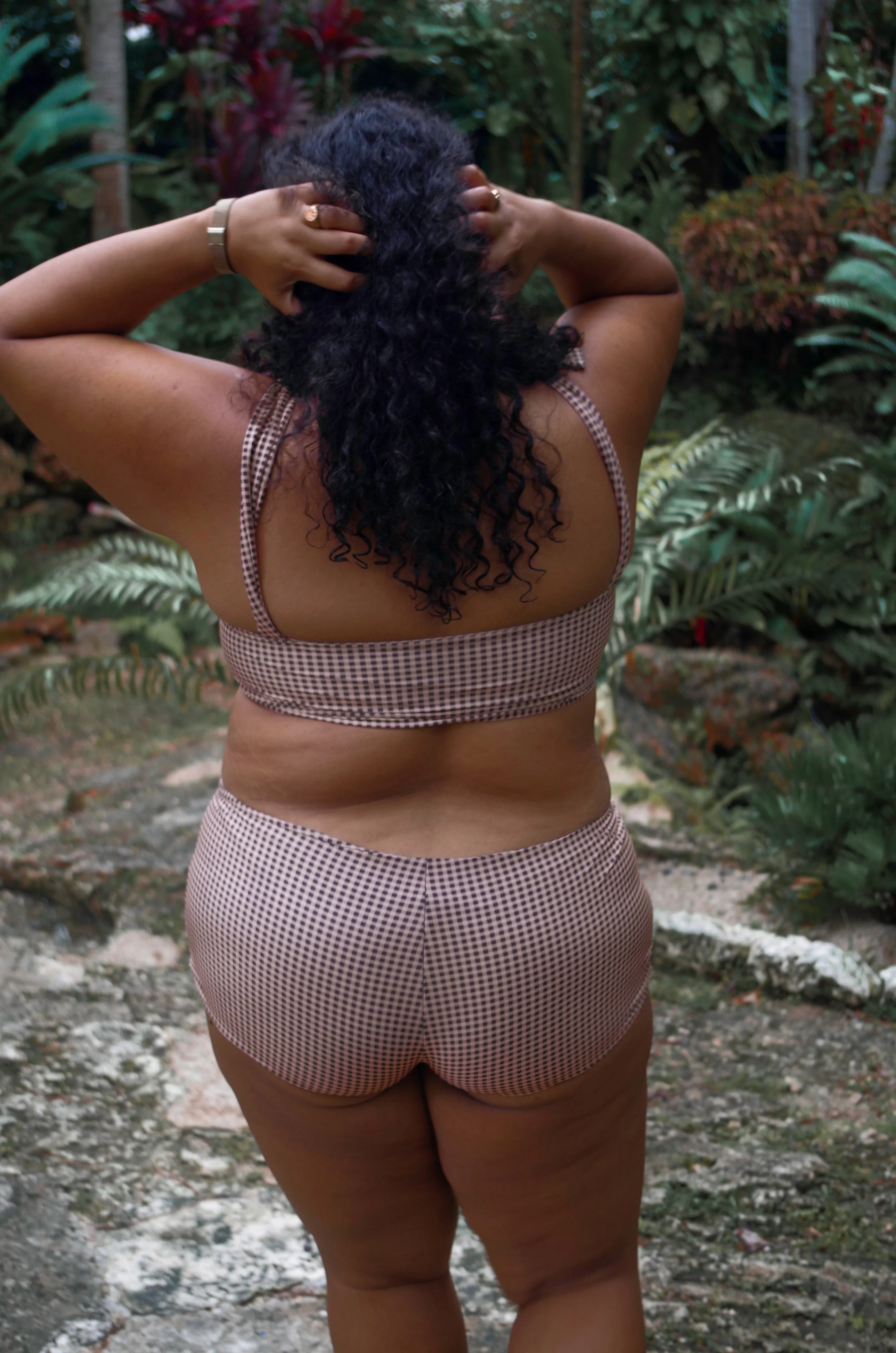 Olivia Swim Shorts, Gingham Print - Image 8