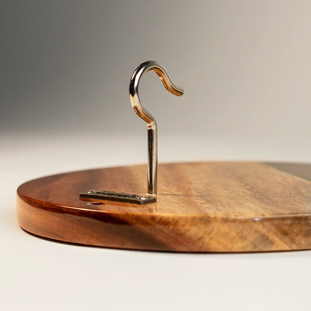 One of a Kind Black Epoxy Resin Live-Edge Wood Hook and Ring Toss Game - Image 5