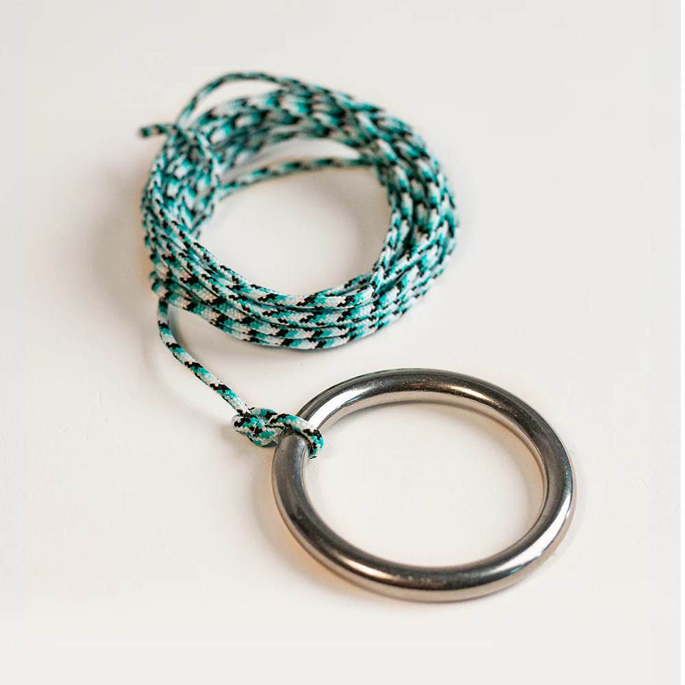 One of a Kind Blue Pearl Epoxy Resin Live-Edge Wood Hook and Ring Toss Game - Image 8
