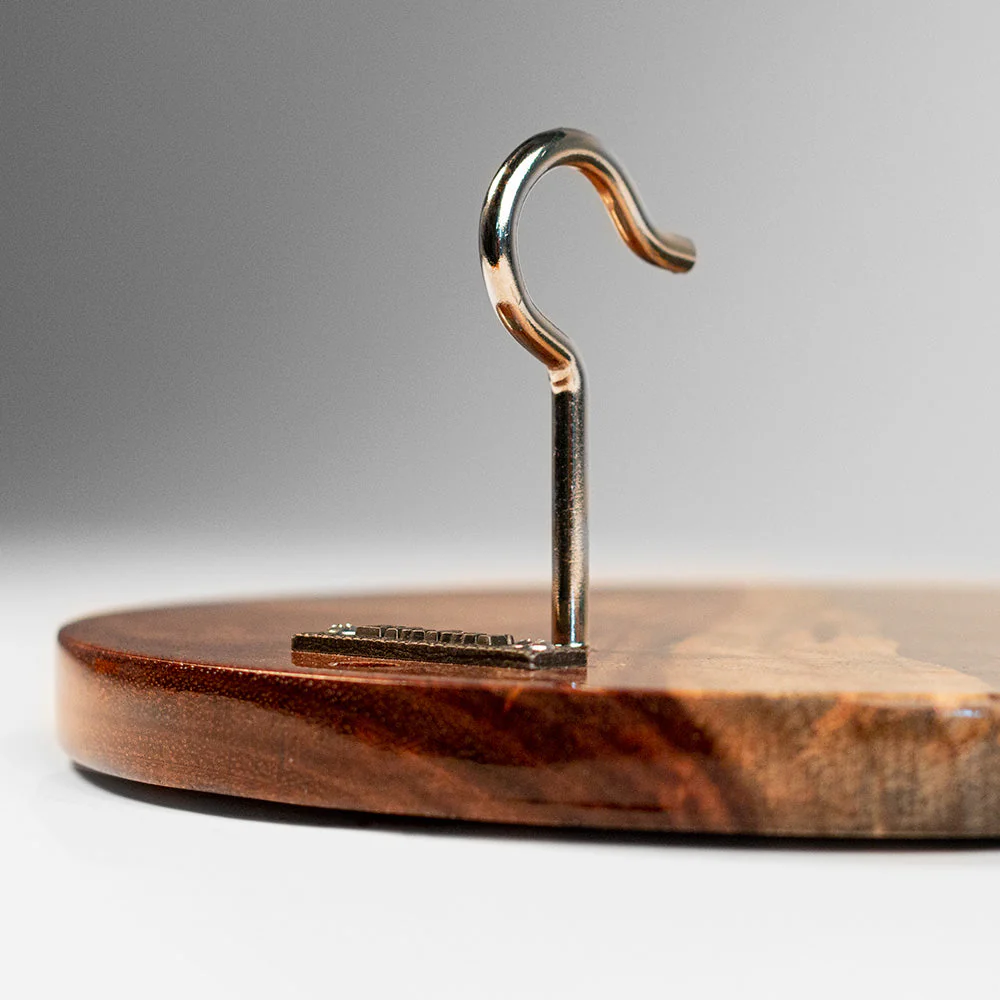 One of a Kind Gray Stone Epoxy Resin Live-Edge Wood Hook and Ring Toss Game - Image 6