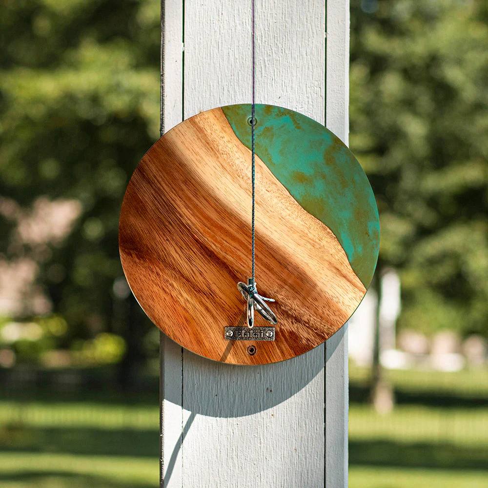 One of a Kind Teal and Orange Pearl Epoxy Resin Live-Edge Wood Hook and Ring Toss Game - Image 2