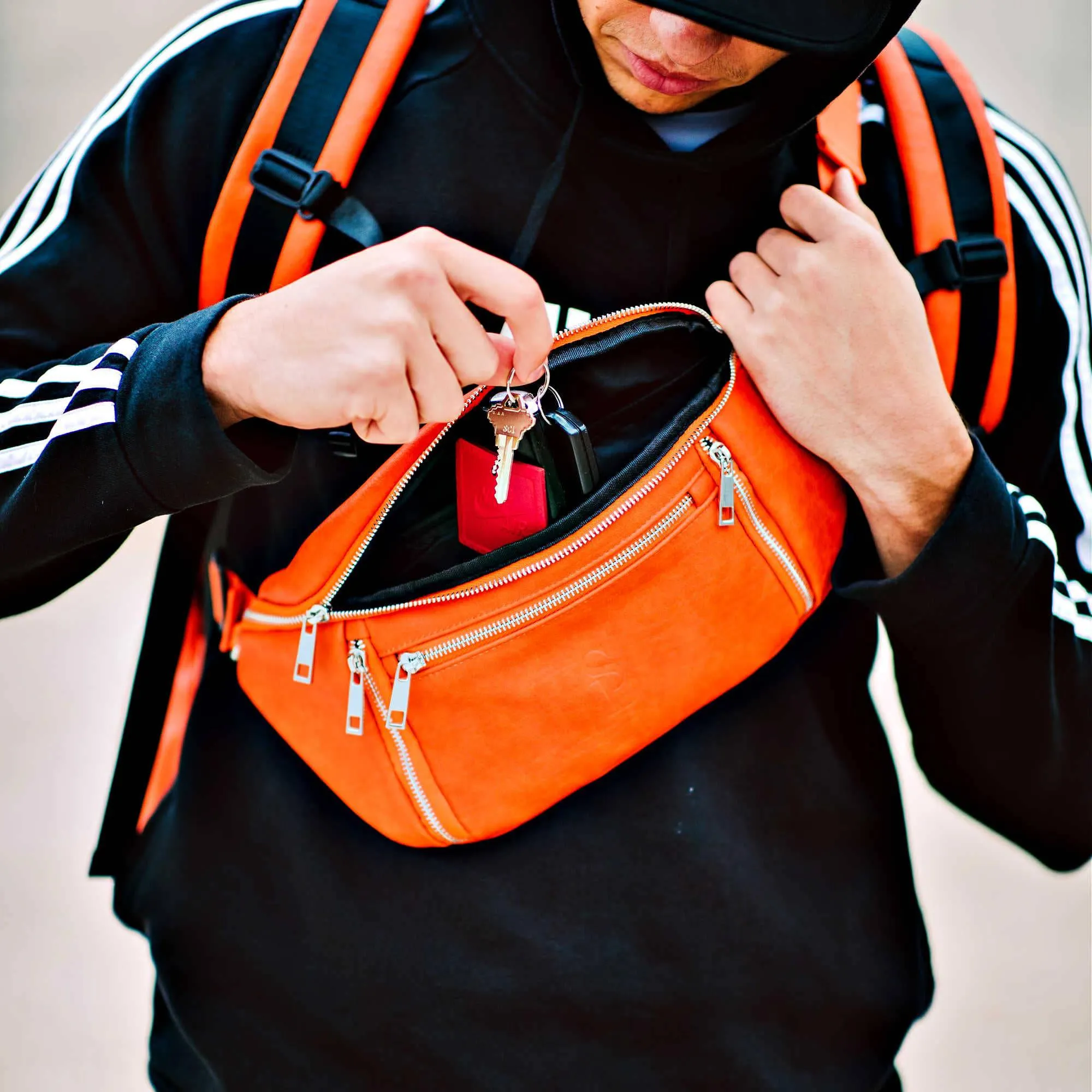 Orange Crossbody Sling Bag - Image 5