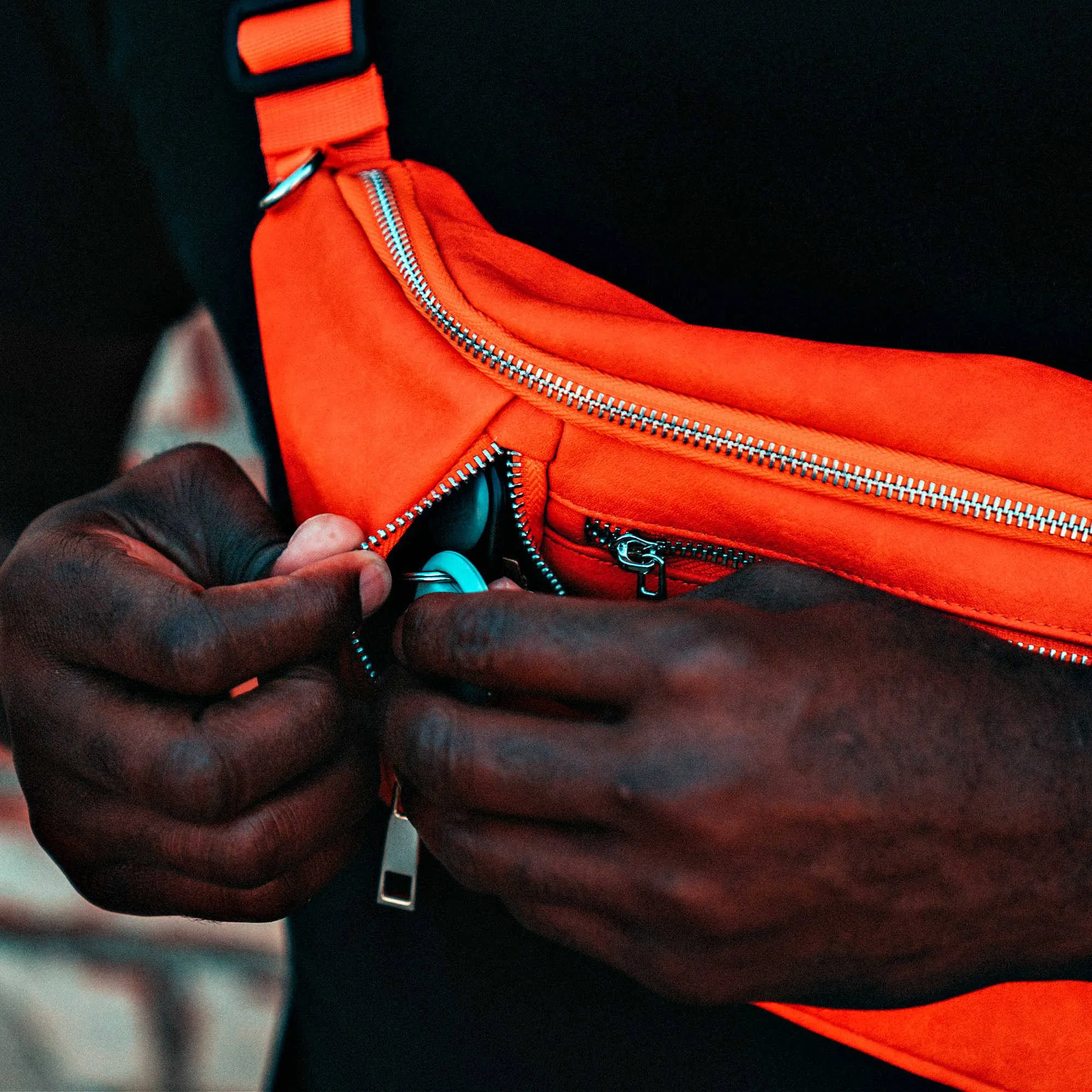 Orange Crossbody Sling Bag - Image 6