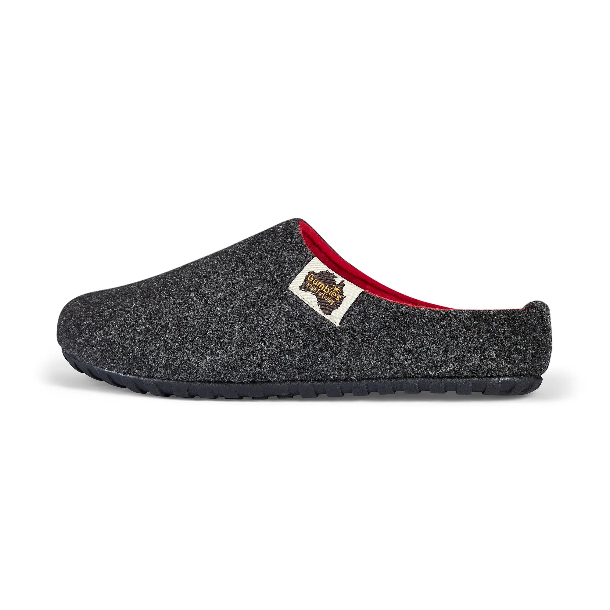 Outback Slippers - Women's - Charcoal & Red - Image 3