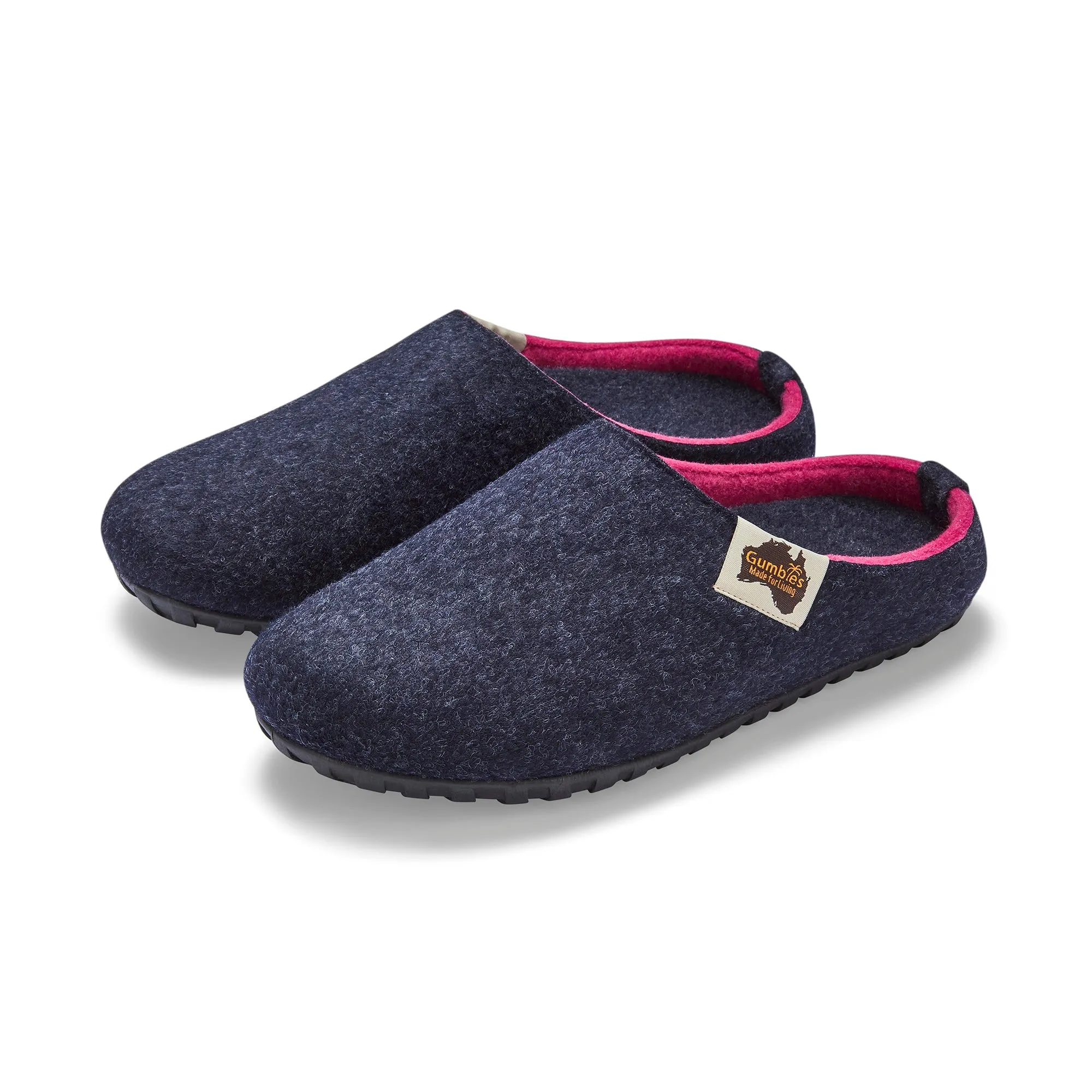 Outback Slippers - Women's - Navy & Pink - Image 3