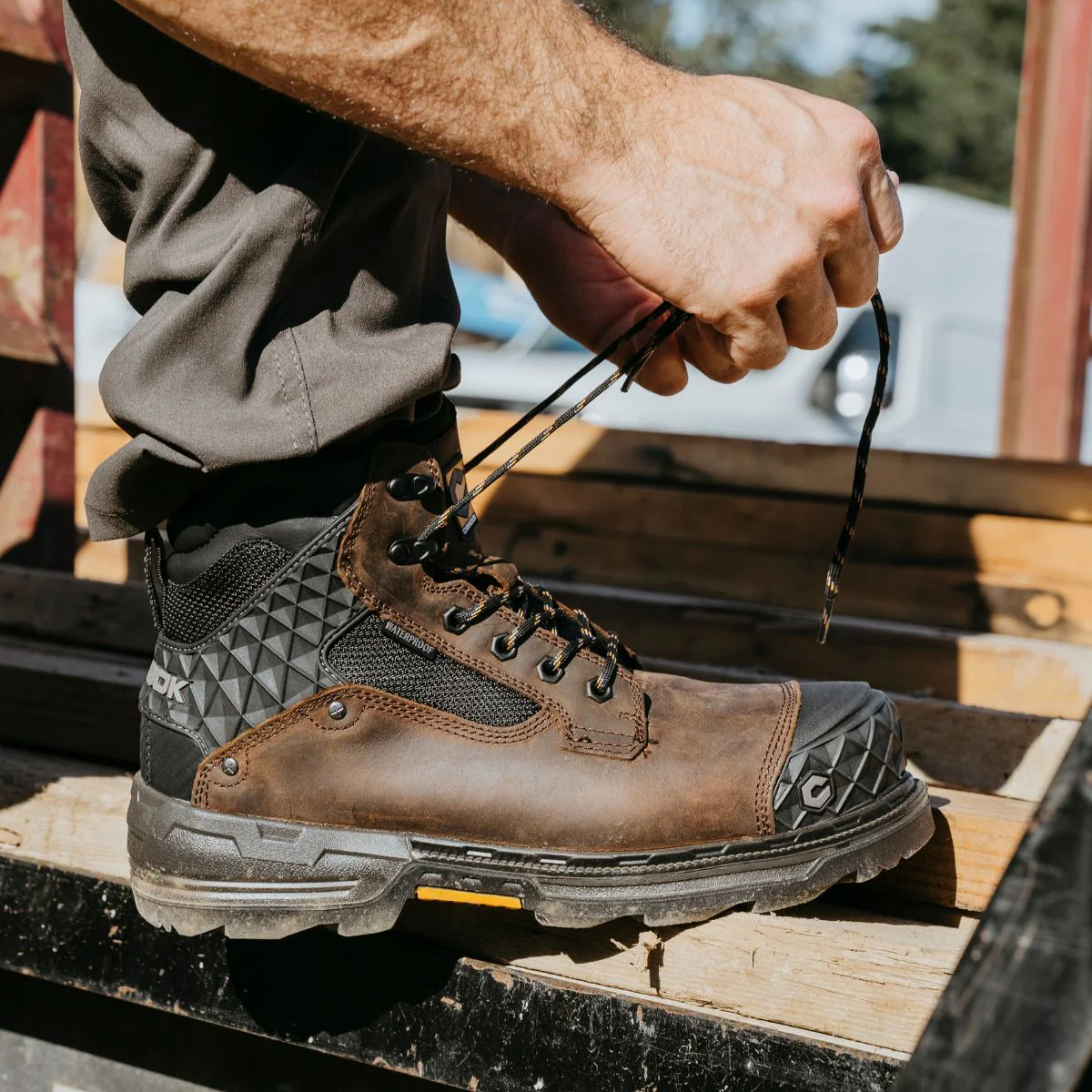 Pallet Jack 6" Composite Toe Waterproof Work Boot – Brown - Image 7