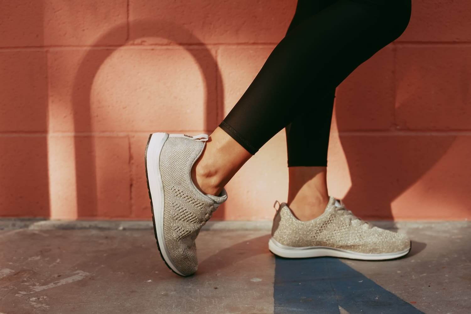 Pamela Lace-Up Grounding Shoes • Platinum Knit - Image 2