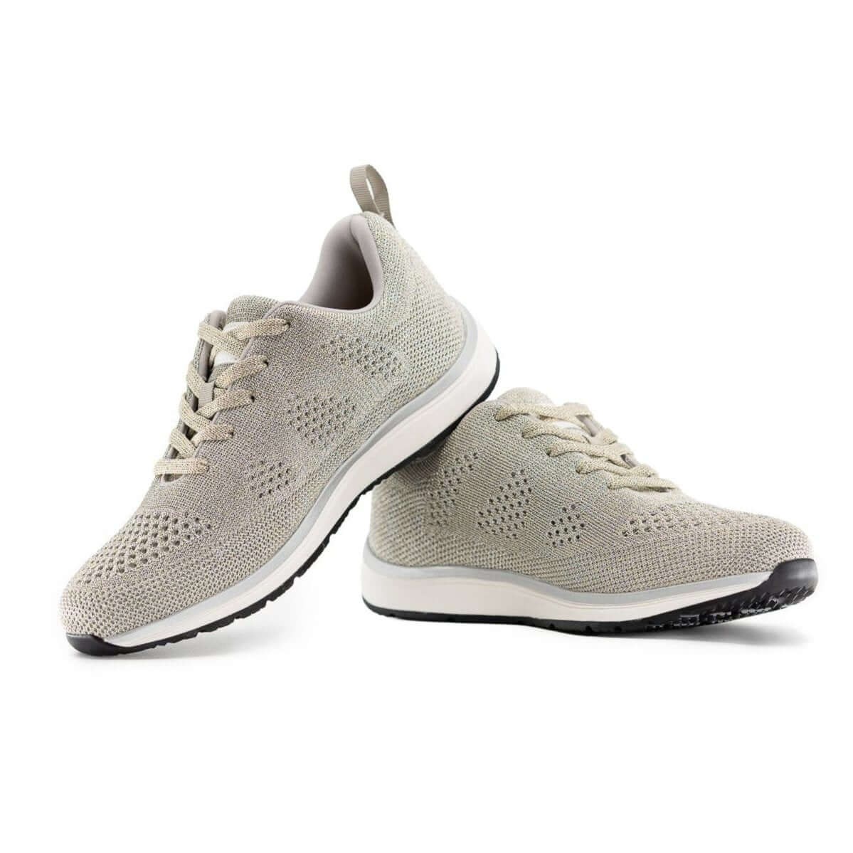 Pamela Lace-Up Grounding Shoes • Platinum Knit - Image 4