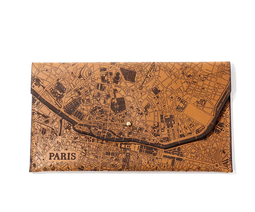 Paris Map Clutch | Etched France Map