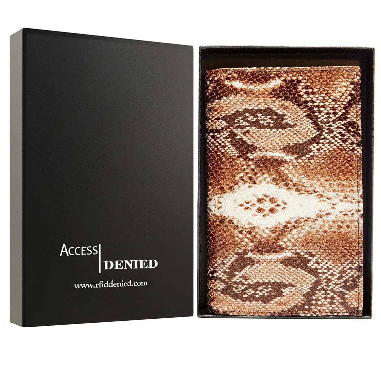 Leather Snakeskin Passport Holder - Image 10
