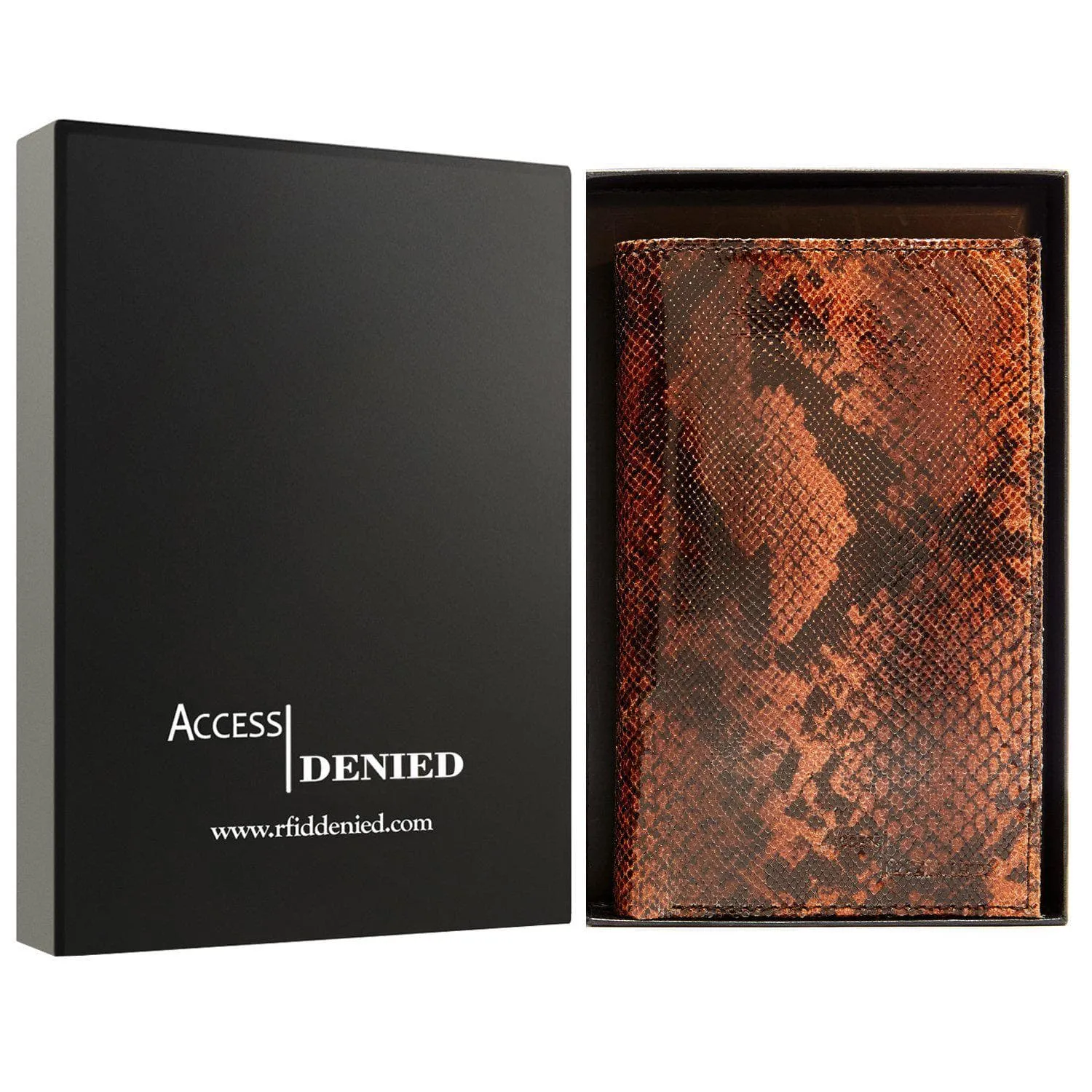 Leather Snakeskin Passport Holder - Image 15