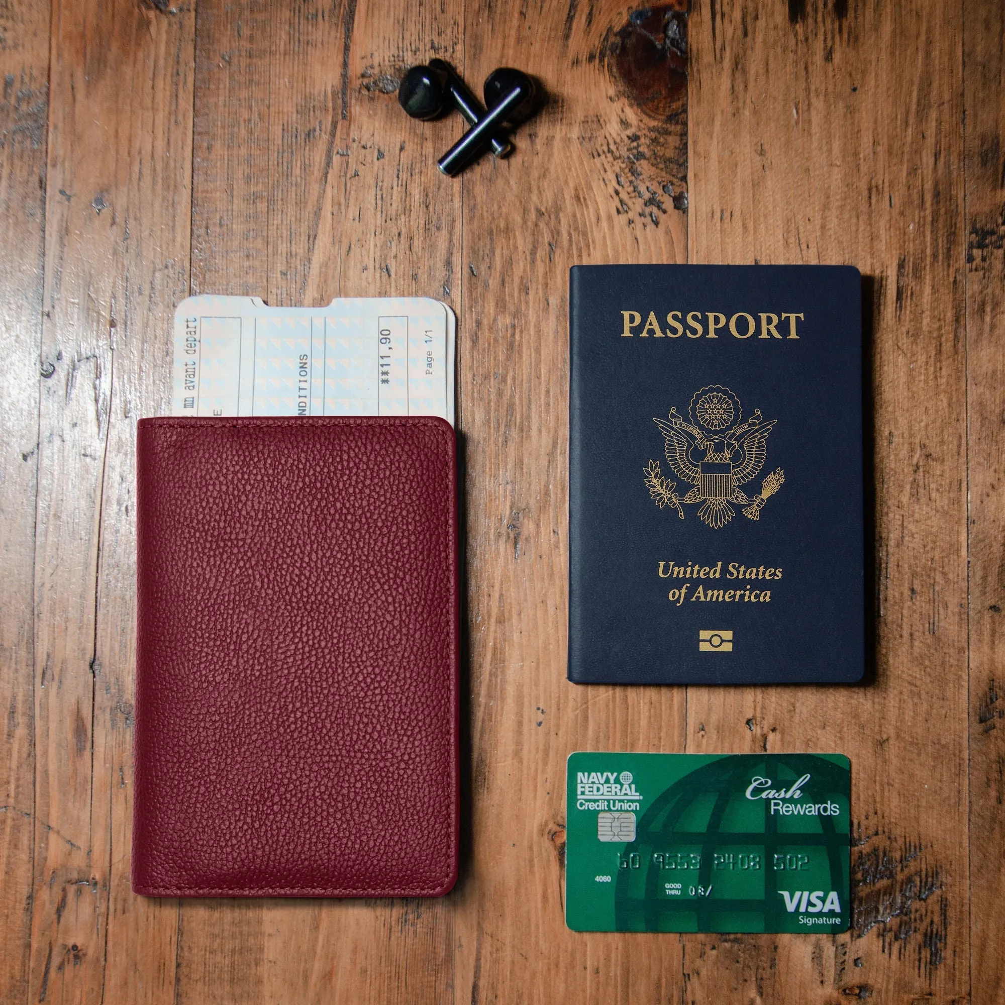 Passport Wallets - Boarding Pass, Cards, Cash, Coins, AirTag (American Flag optional) - Image 42