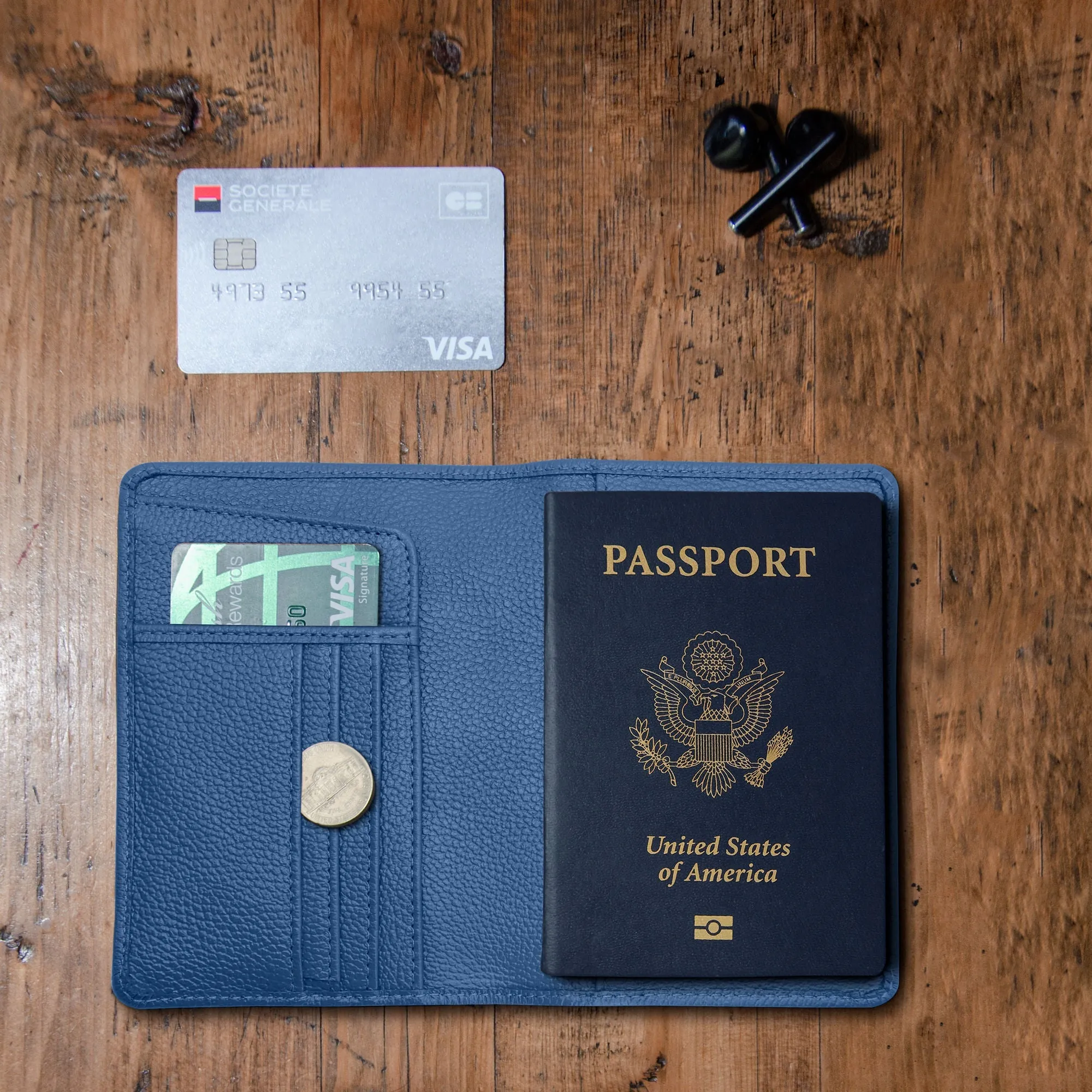 Passport Wallets - Boarding Pass, Cards, Cash, Coins, AirTag (American Flag optional) - Image 45