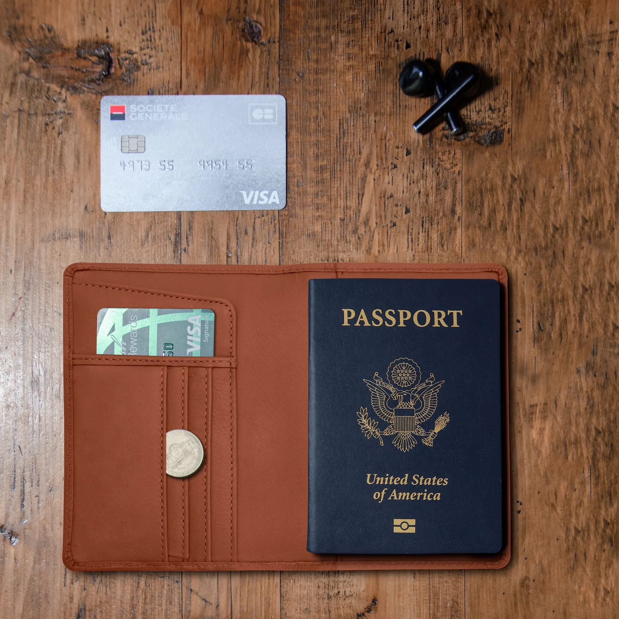 Passport Wallets - Boarding Pass, Cards, Cash, Coins, AirTag (American Flag optional) - Image 46
