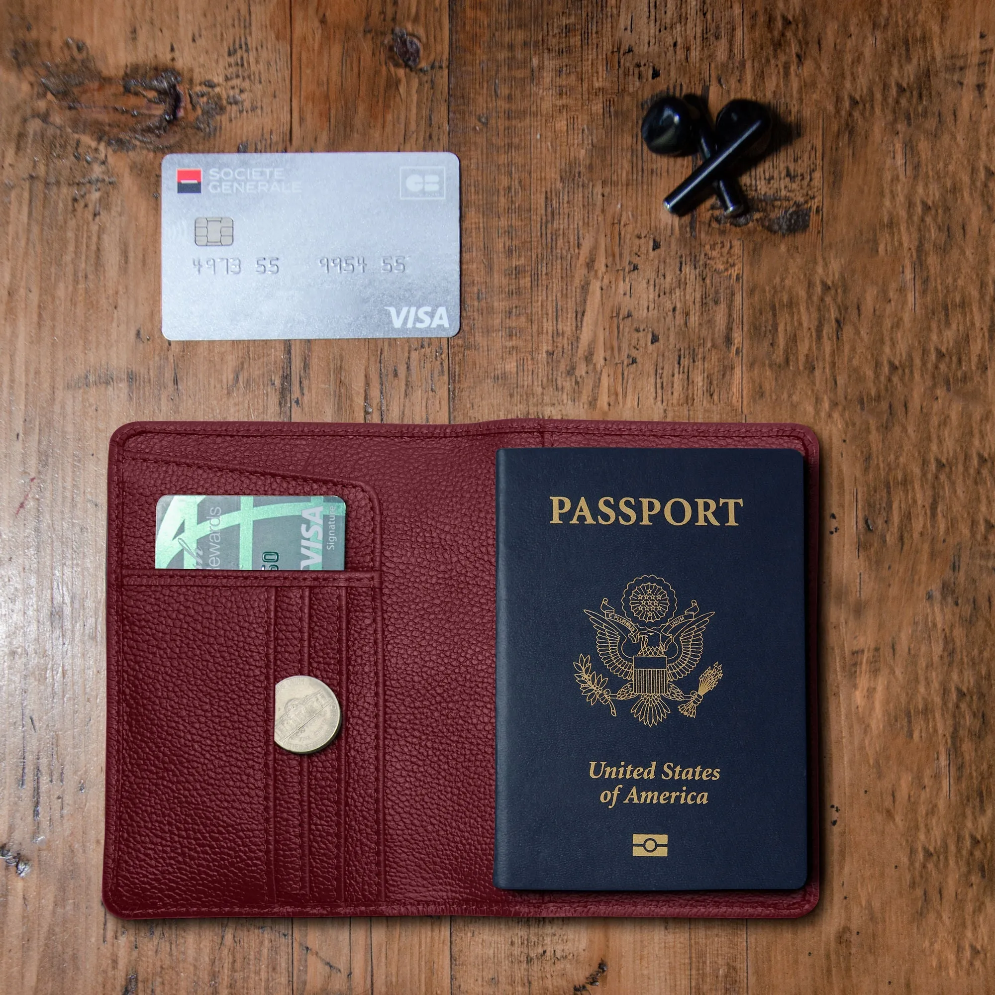 Passport Wallets - Boarding Pass, Cards, Cash, Coins, AirTag (American Flag optional) - Image 48