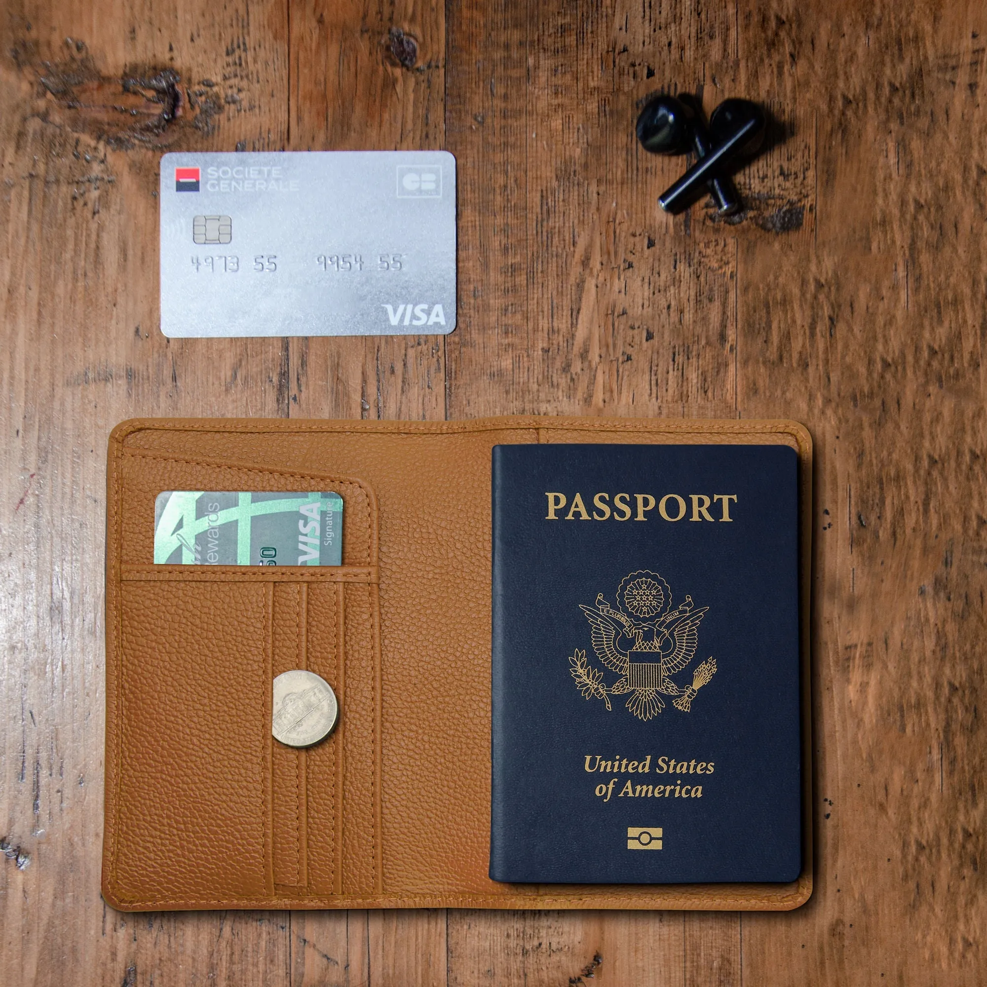 Passport Wallets - Boarding Pass, Cards, Cash, Coins, AirTag (American Flag optional) - Image 52