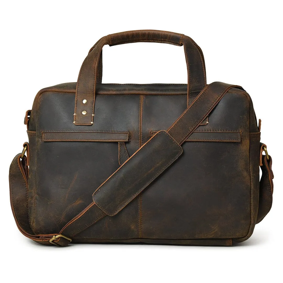 Perkins Handmade Buffalo Leather Office Briefcase - Image 2