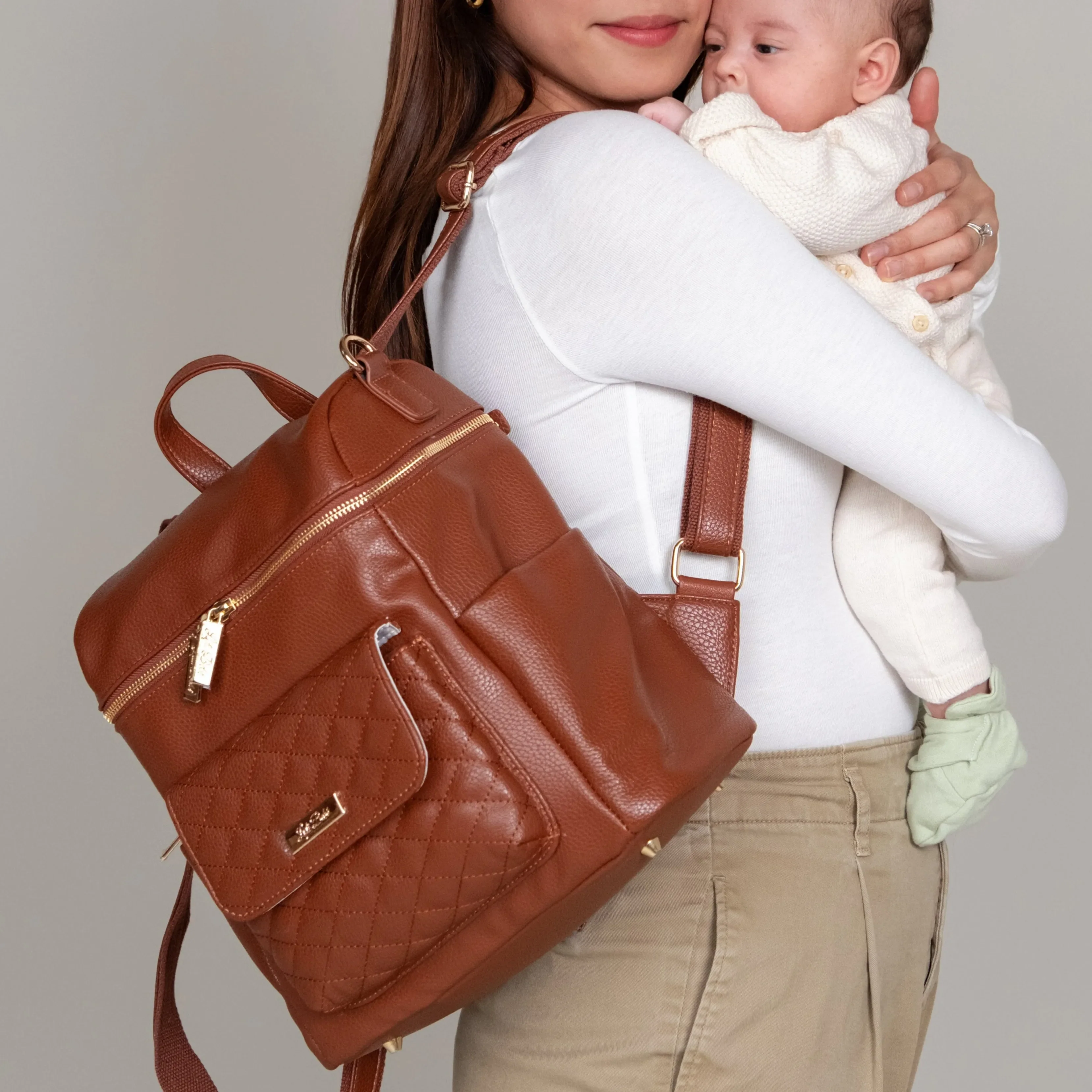 Petit Monaco Diaper Bag | Caramel Brown - Image 2