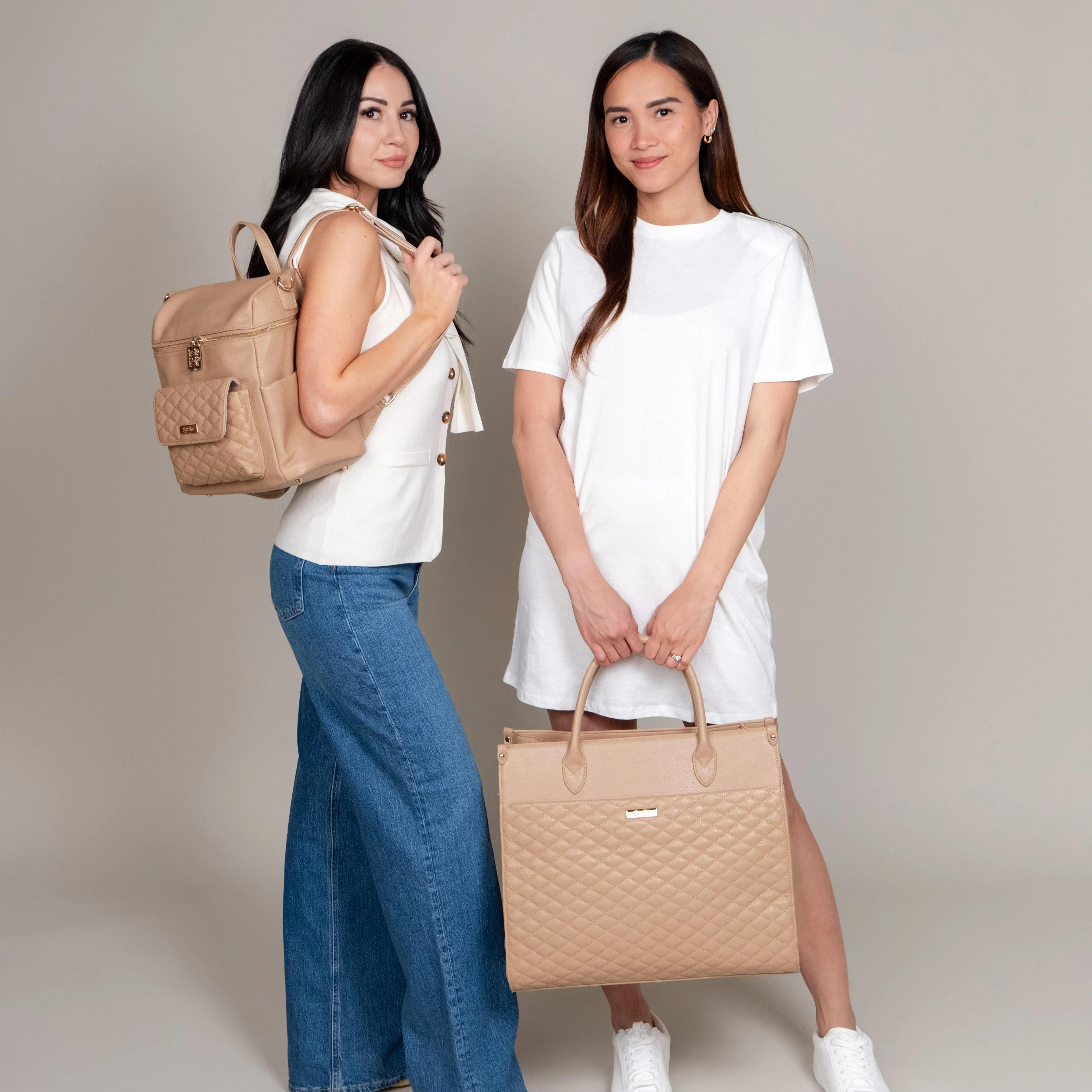 Petit Monaco Backpack Diaper Bag | Latte - Image 9