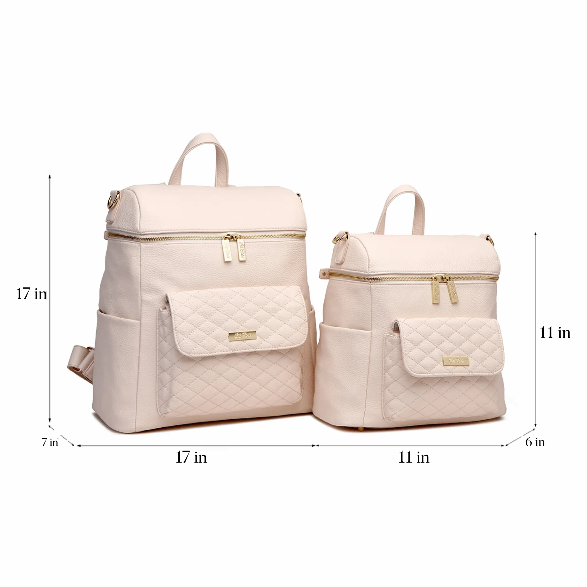 Petit Monaco Backpack Diaper Bag | Pastel Pink - Image 9