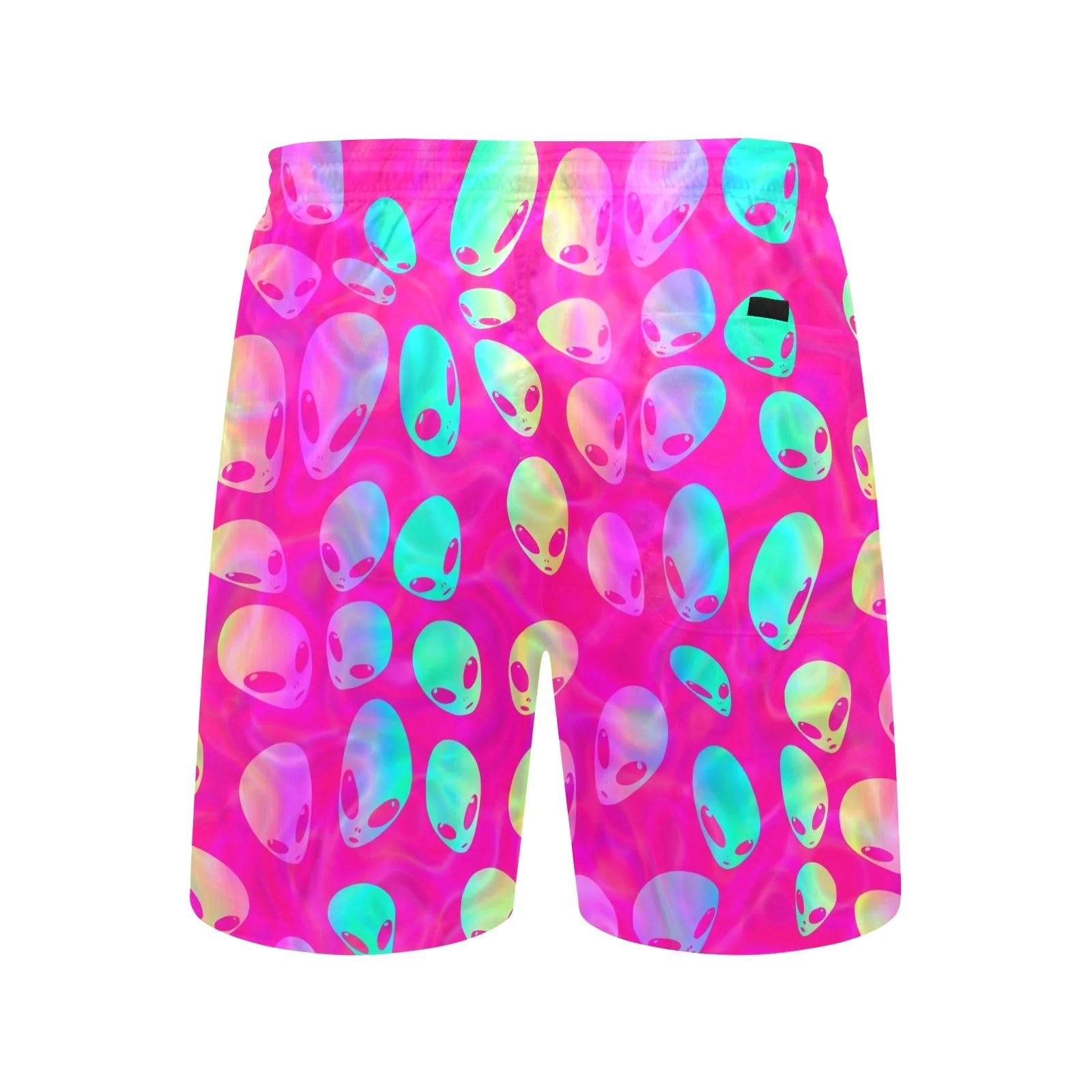 Pink Alien Vapor Glitch Swim Shorts - Image 4