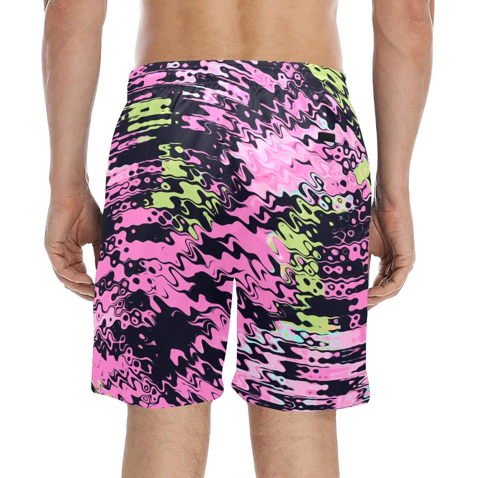 Pink Bubble Gum Slime Rave Drip Swim Shorts - Image 2