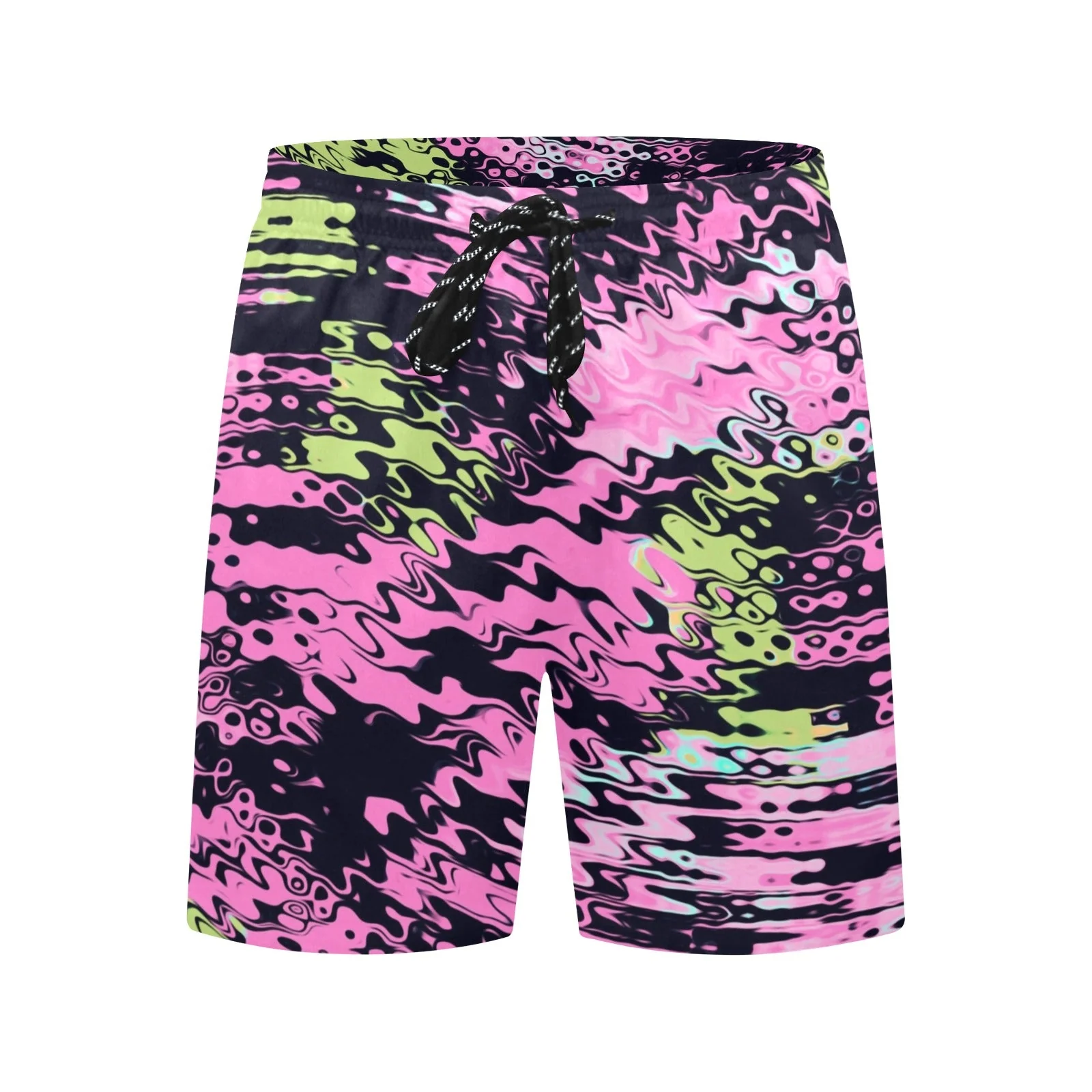 Pink Bubble Gum Slime Rave Drip Swim Shorts - Image 3
