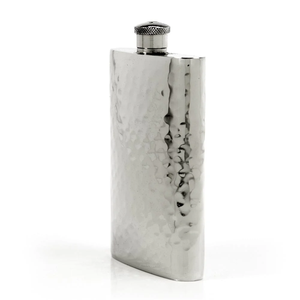Pioneer 22-Gauge Solid Pewter 9oz Flask - Image 15
