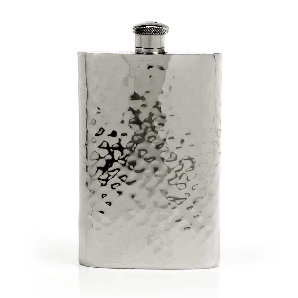 Pioneer 22-Gauge Solid Pewter 9oz Flask - Image 4