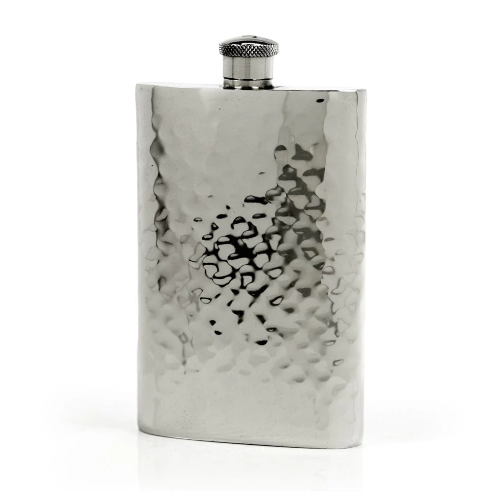 Pioneer 22-Gauge Solid Pewter 9oz Flask - Image 7
