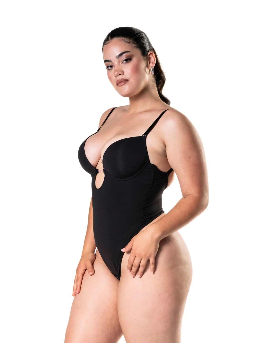 Plunge Shapewear Thong Bodysuit - Image 5