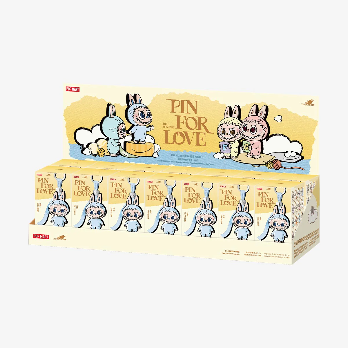 Labubu Pin for Love Series Blind Box (A-M) Yellow - Image 2