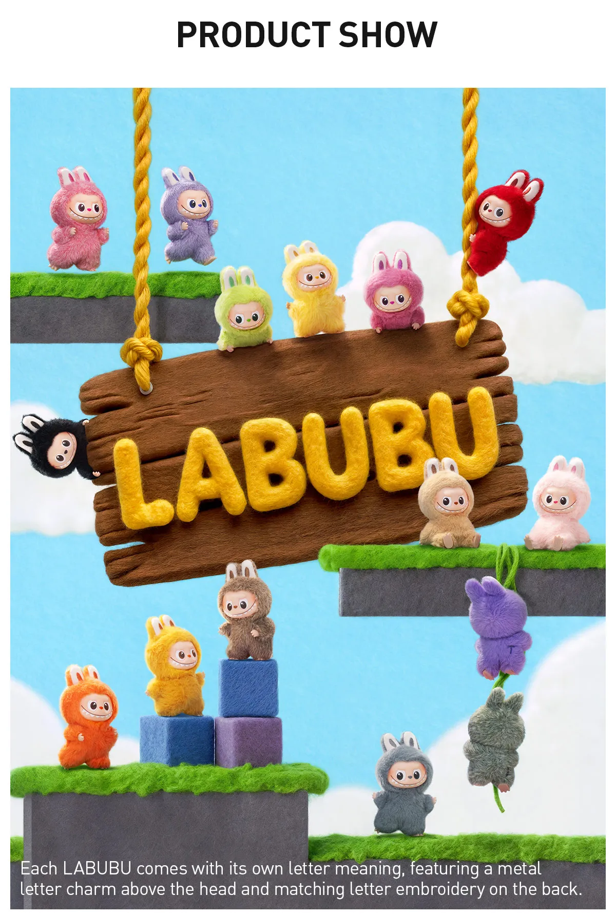 Labubu Pin for Love Series Blind Box (N-Z) Blue - Image 3