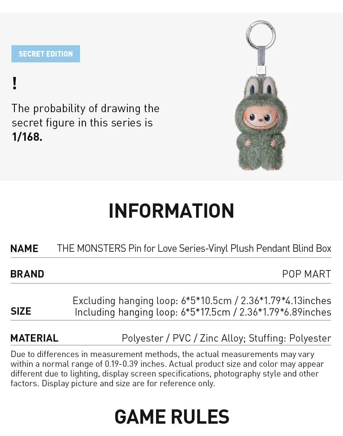 Labubu Pin for Love Series Blind Box (N-Z) Blue - Image 5