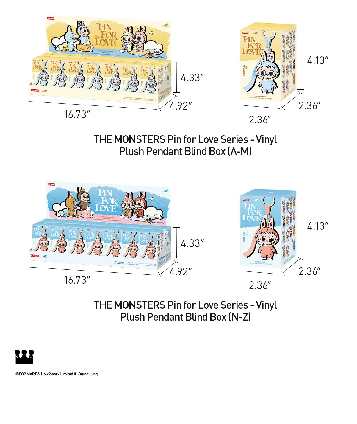 Labubu Pin for Love Series Blind Box (N-Z) Blue - Image 9
