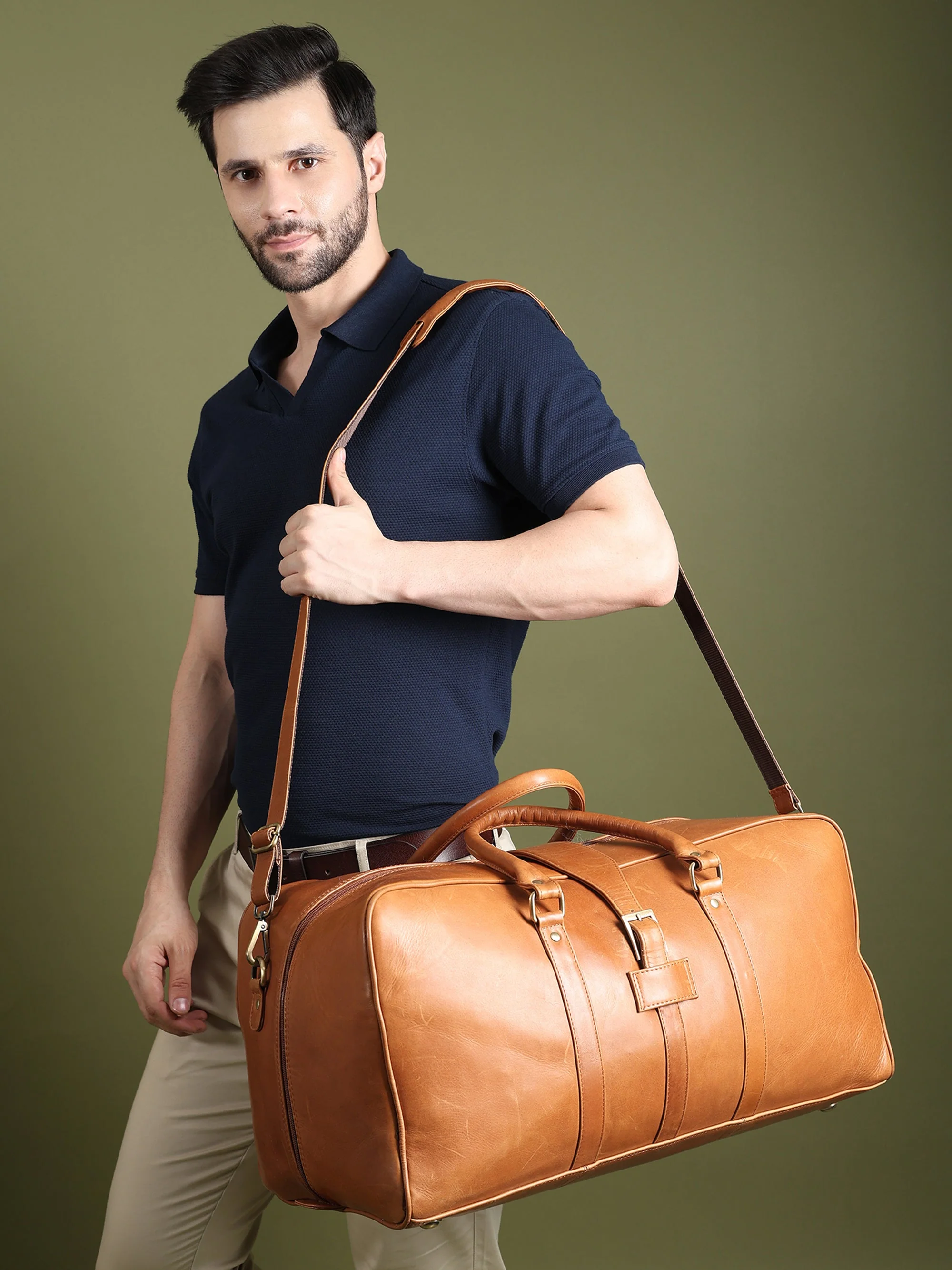 Port Blair Leather Duffle Travel Bag - Image 3