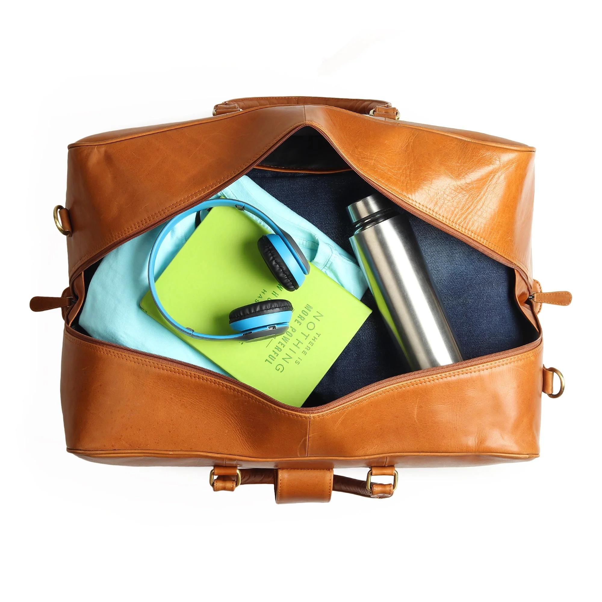 Port Blair Leather Duffle Travel Bag - Image 7