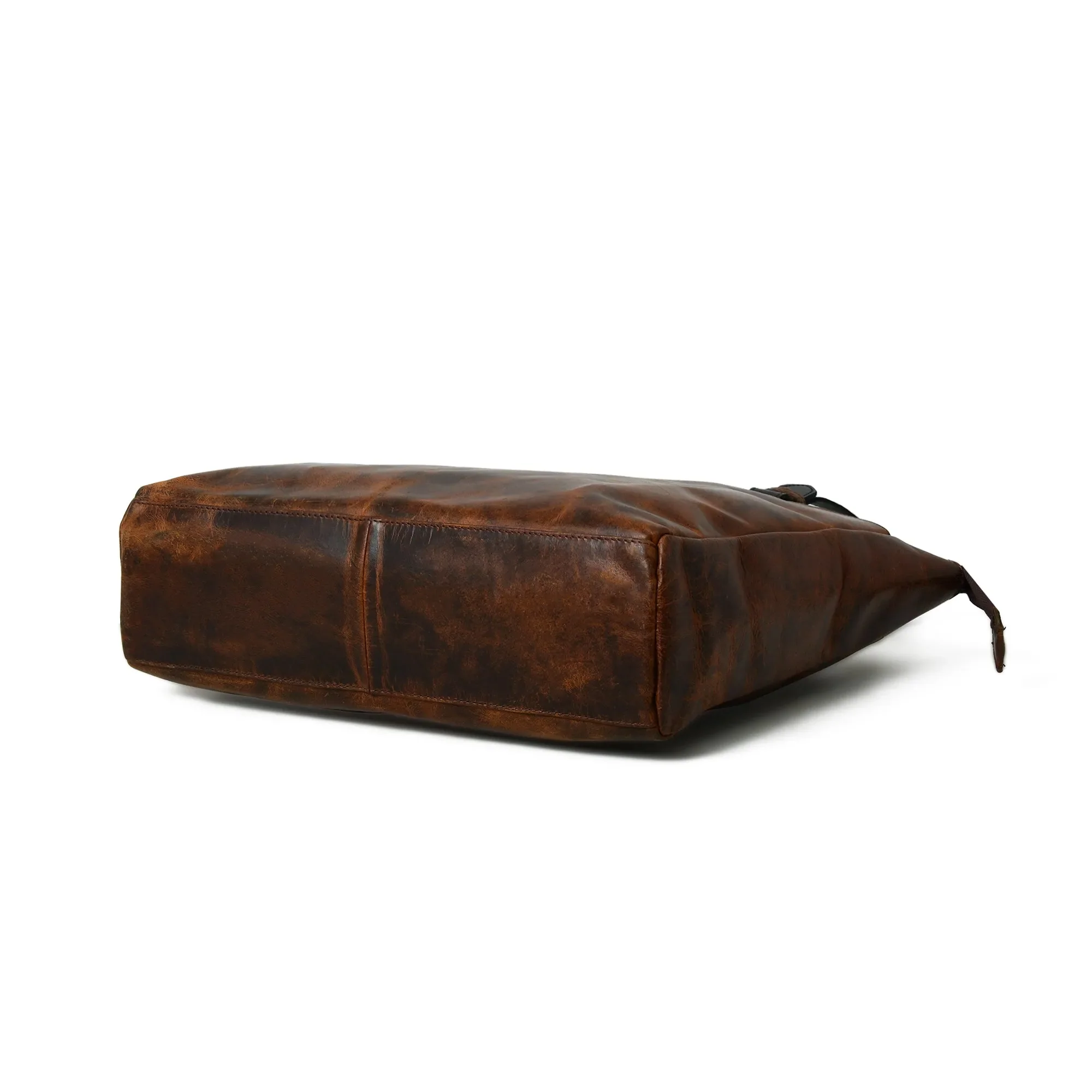 Portland Leather Tote with Zipper - Image 7