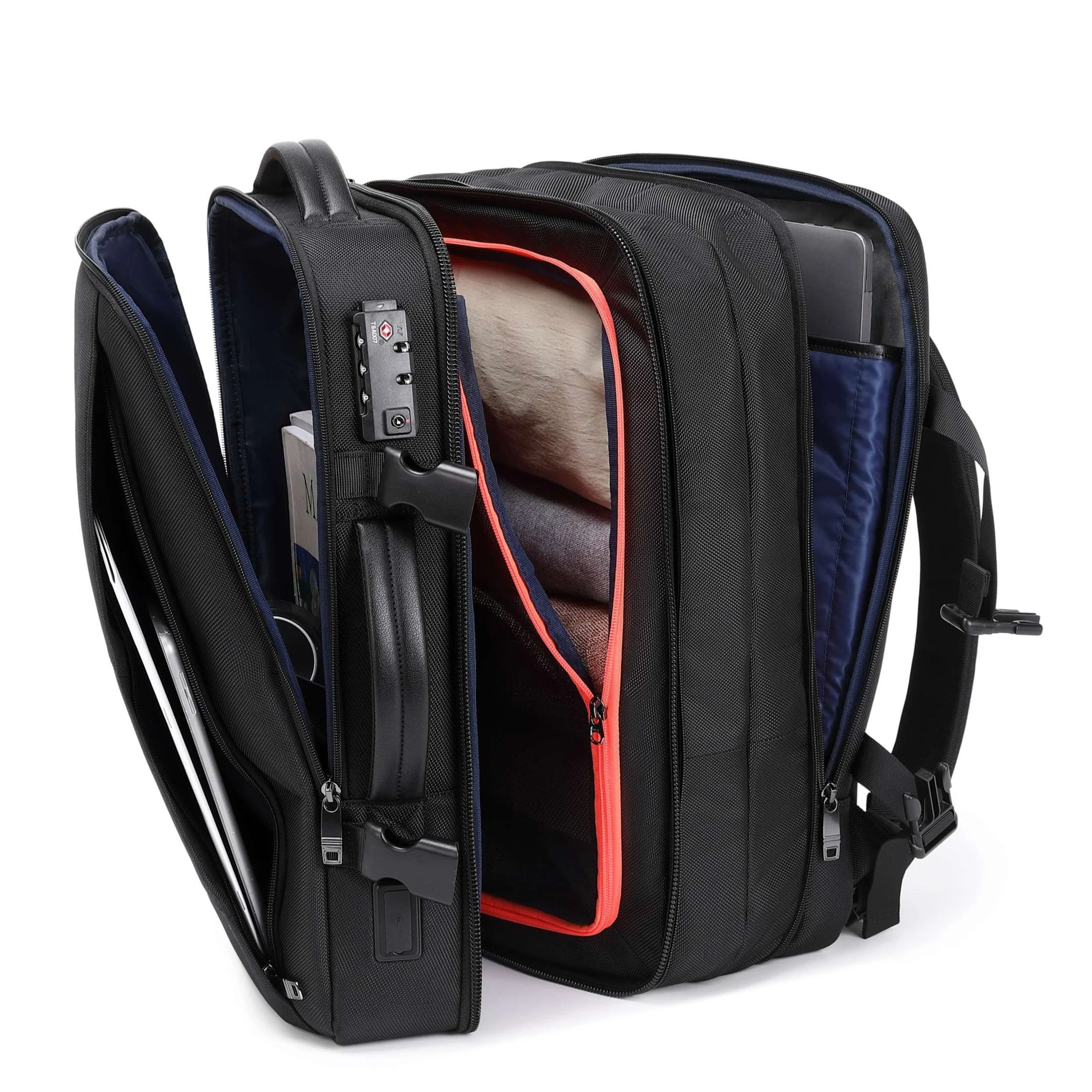 Pro Travel Vegan Backpack 401 - Expandable & Lock - Image 2