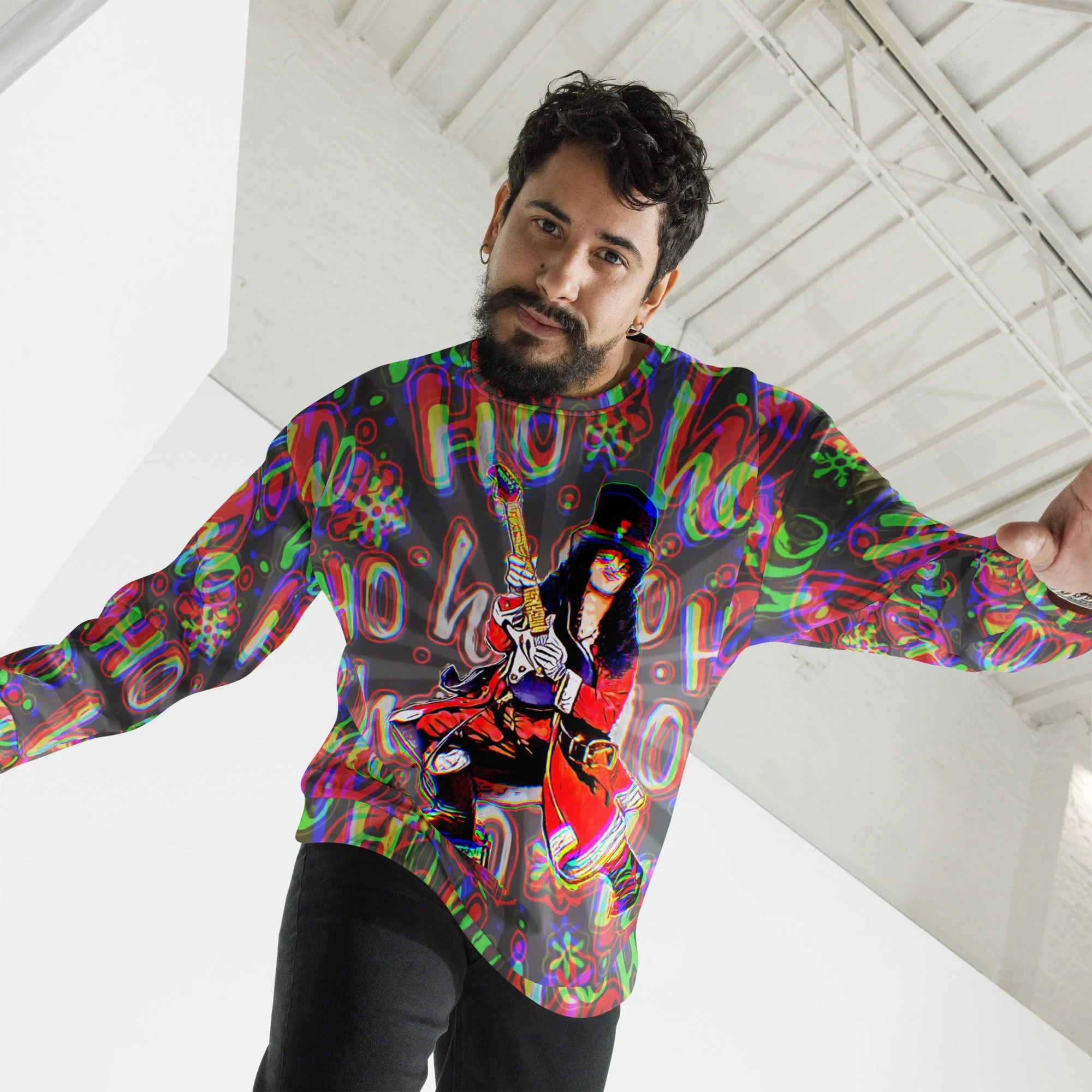 Psychedelic Rock Christmas Sweatshirt - Image 5