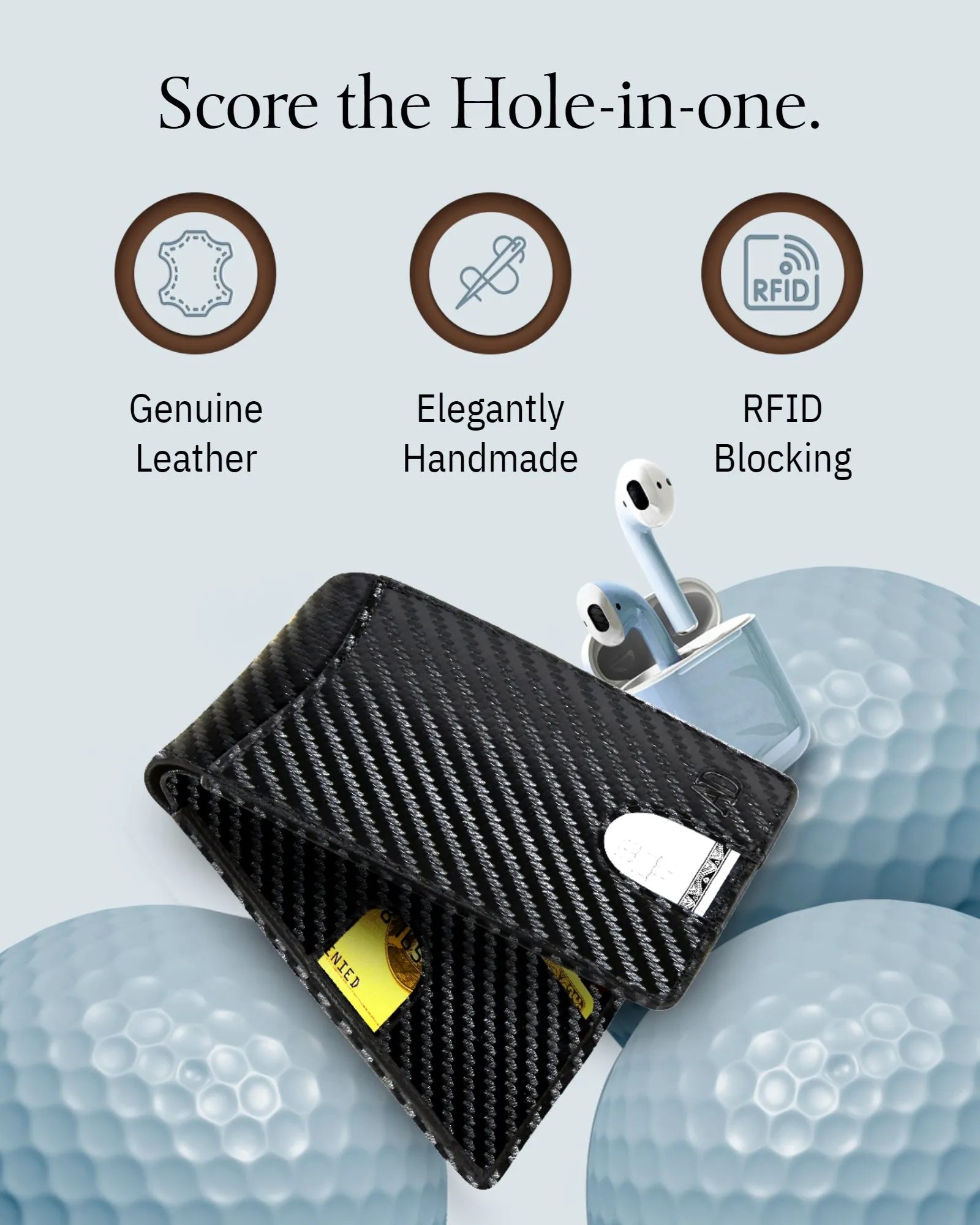 Leather Pull Strap Bifold Wallet - Image 10