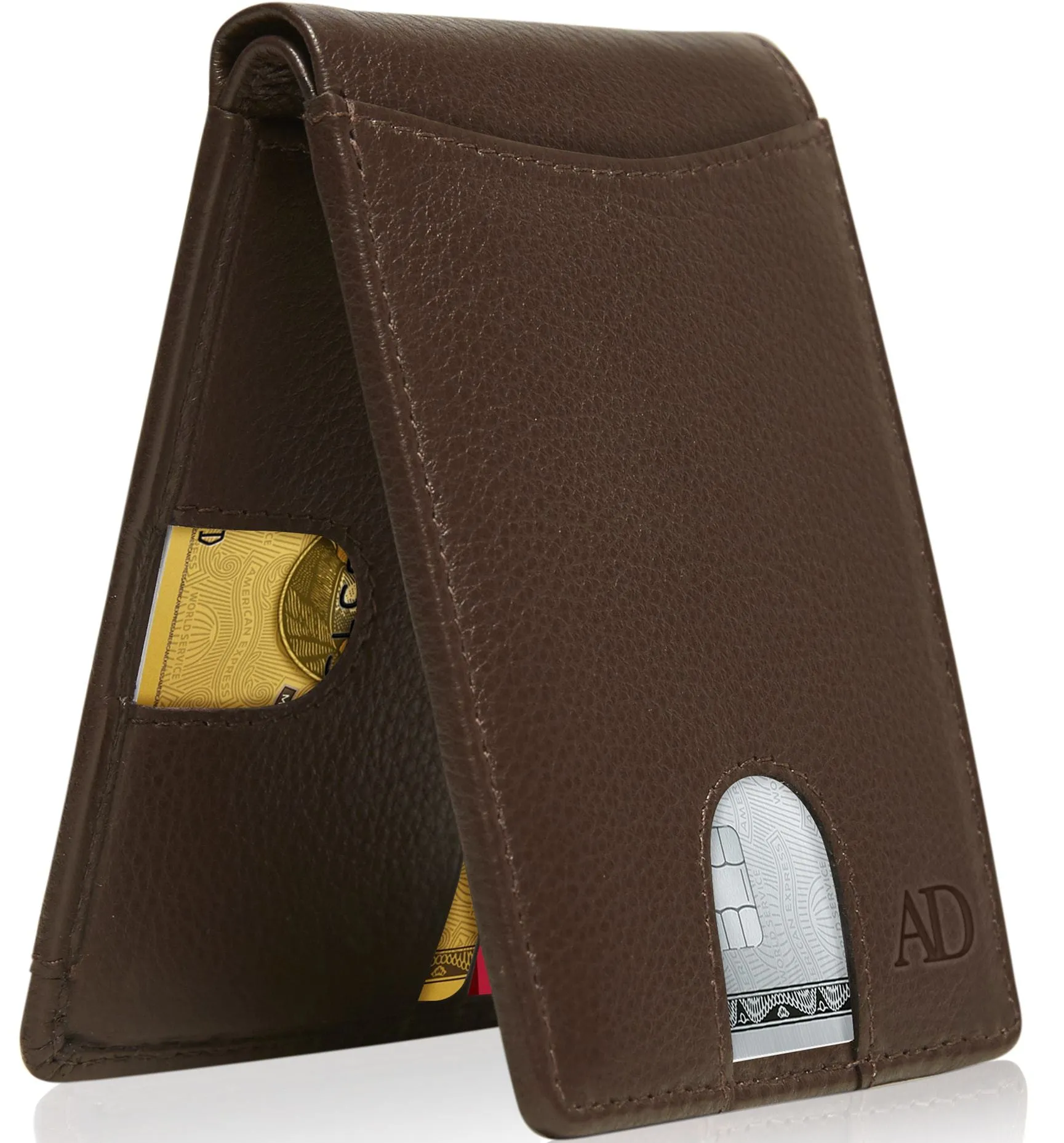 Leather Pull Strap Bifold Wallet - Image 20