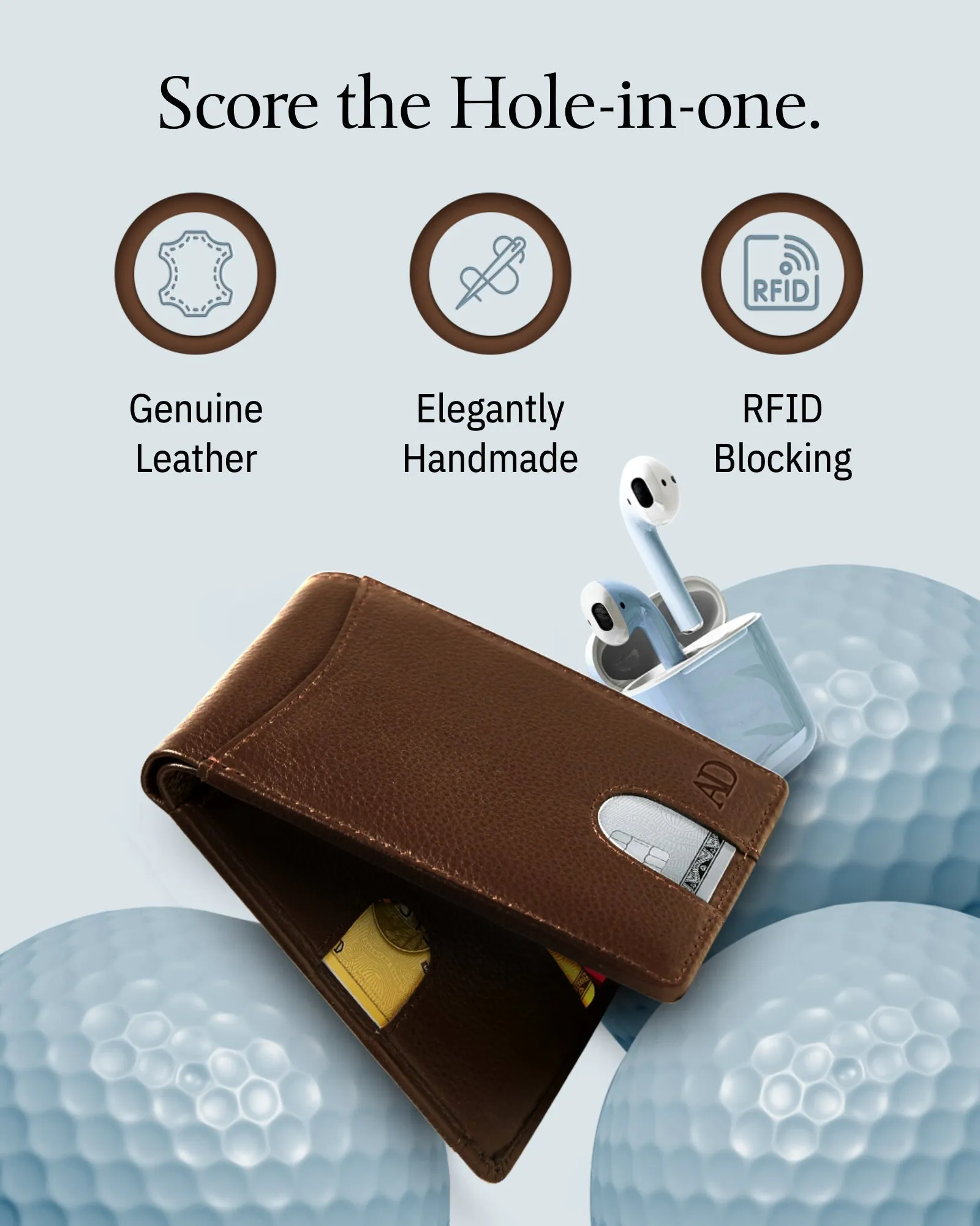Leather Pull Strap Bifold Wallet - Image 21