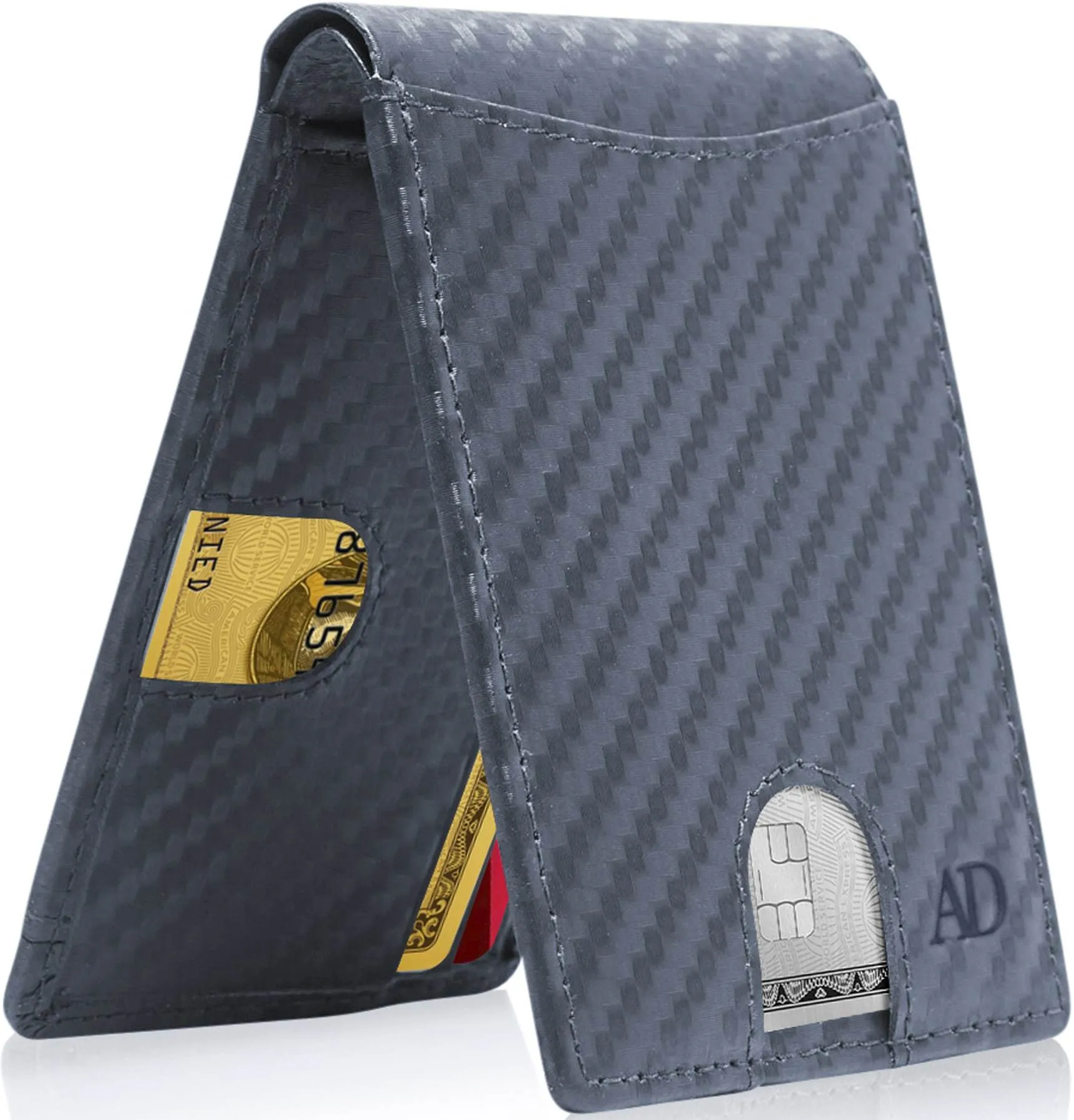Leather Pull Strap Bifold Wallet - Image 26